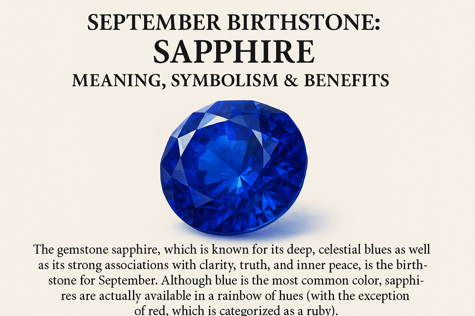 September Birthstone: Sapphire Meaning, Symbolism & Benefits
