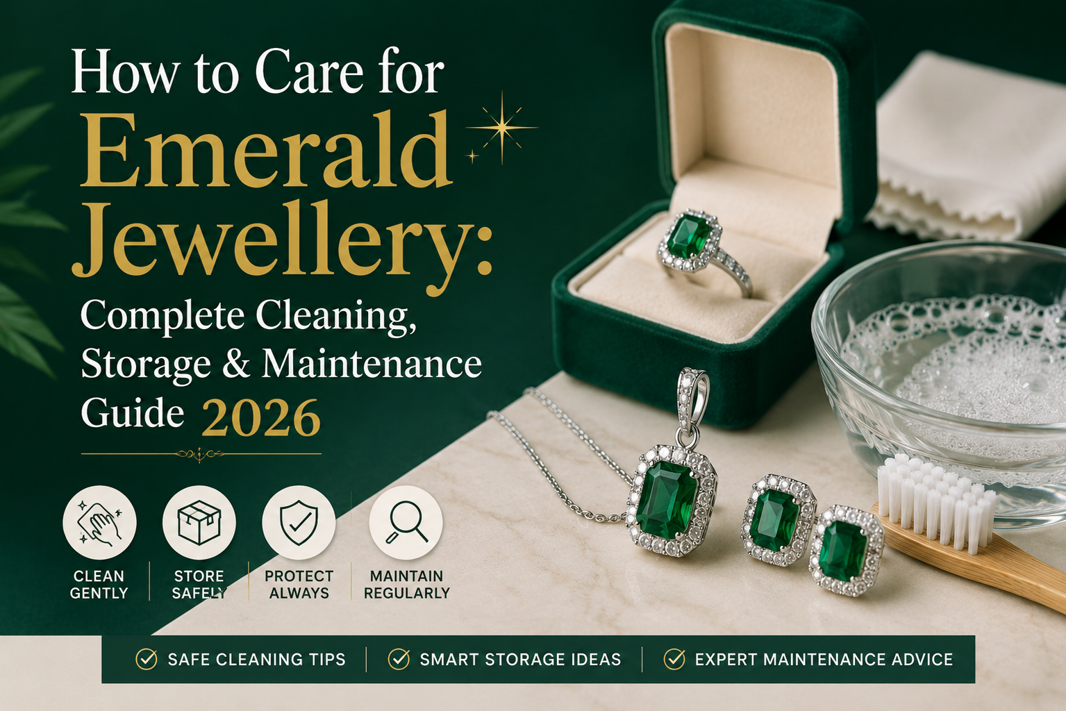 How to Care for Emerald Jewellery: Complete Cleaning, Storage & Maintenance Guide 2026