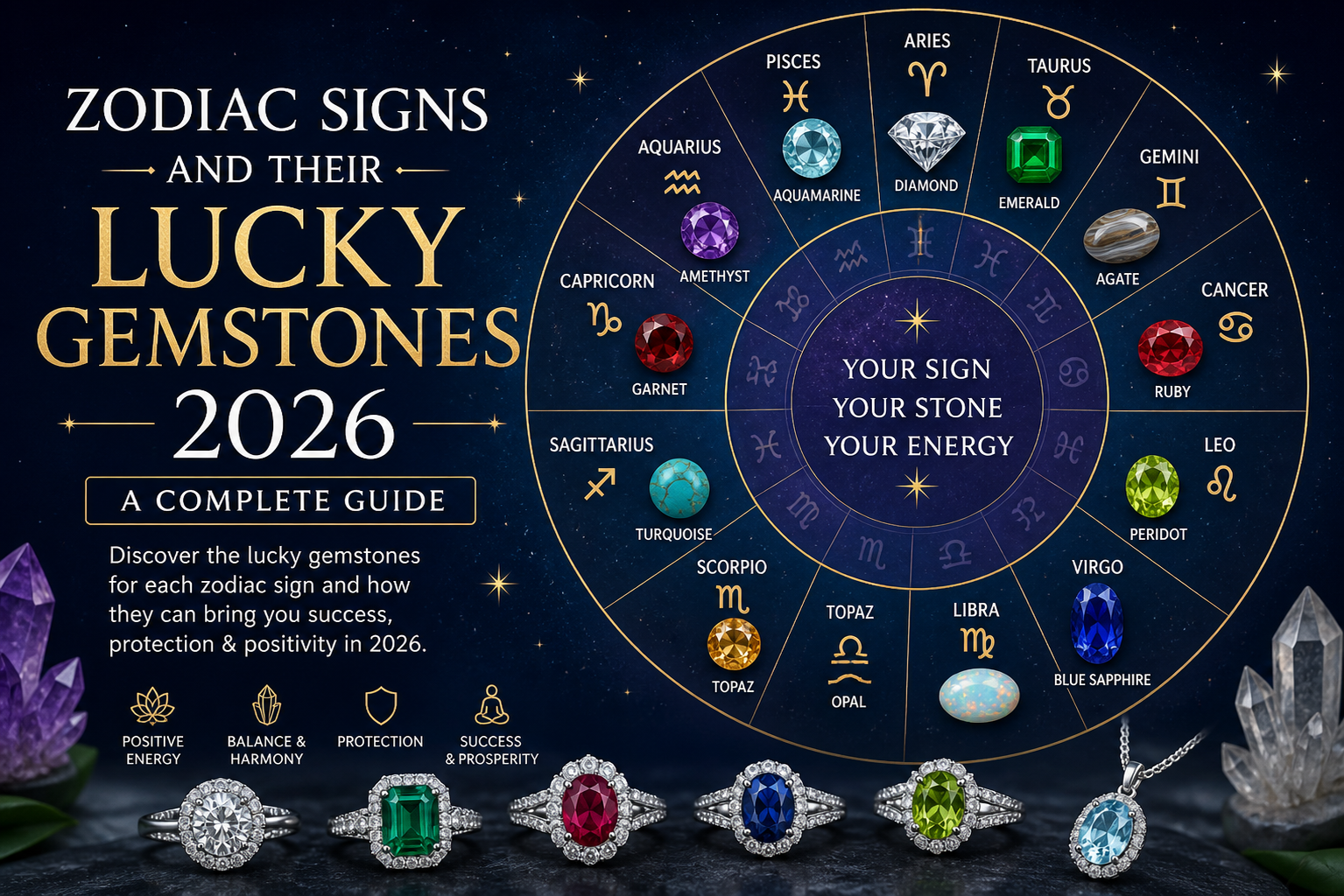 Zodiac Signs and Their Lucky Gemstones 2026