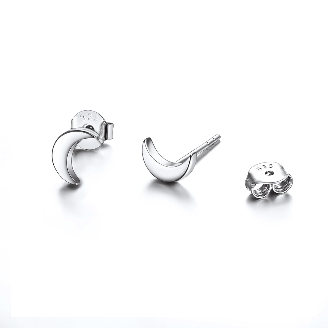 Half Moon Stud Earrings