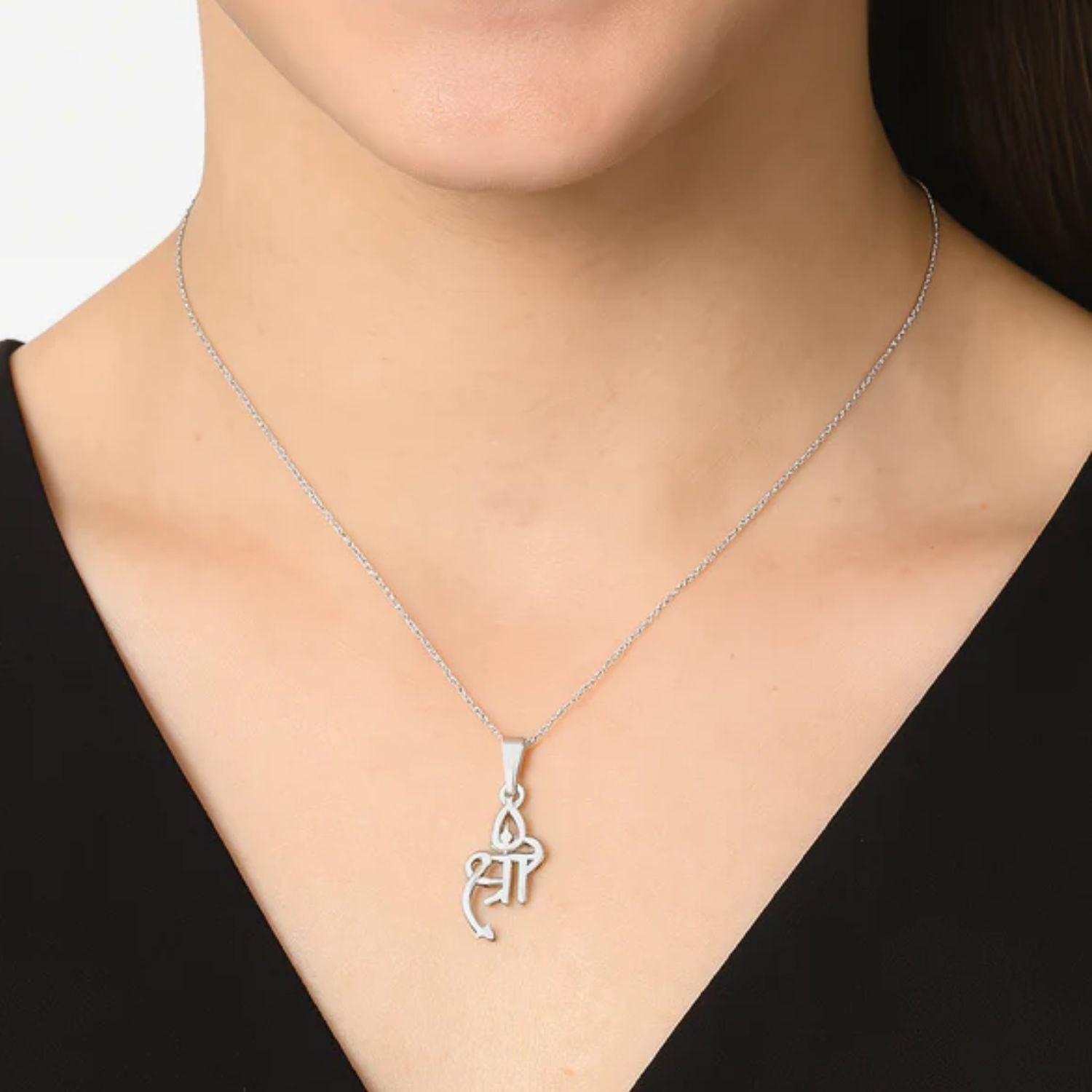 "Shree"Pendant with chain - Sterling Silver