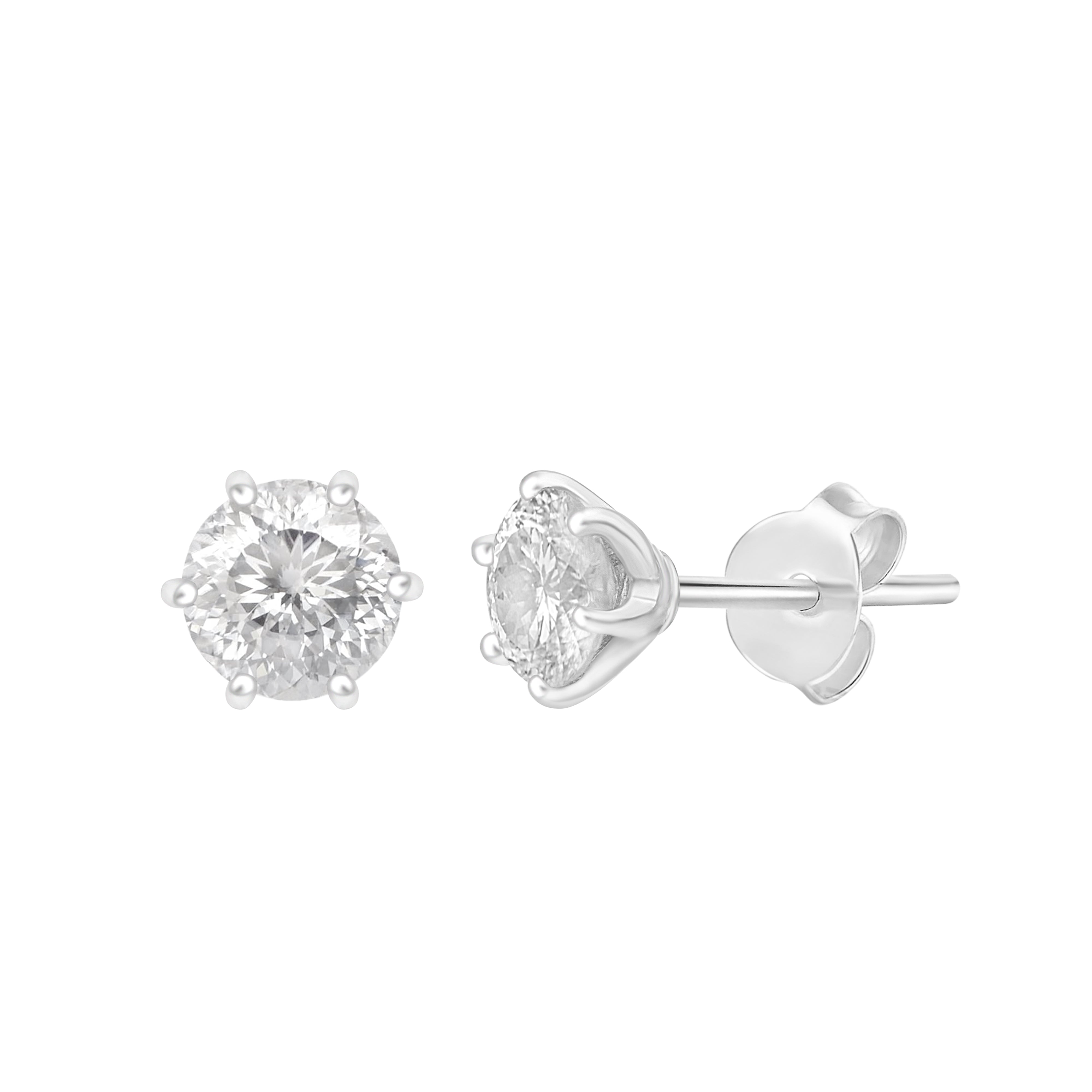 4.00 Ct Portuguese Cut 161 Facets Moissanite Jewelry Set - Sterling Silver