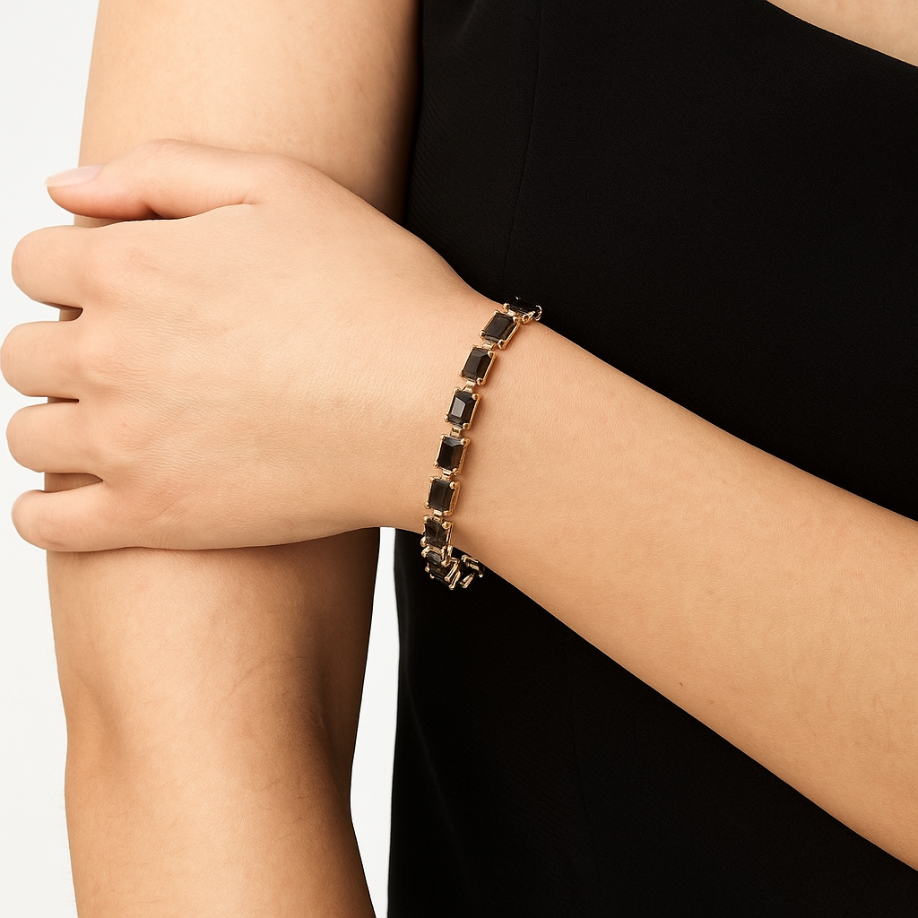 Smoky Quartz Tennis Bracelet – 925 Sterling Silver