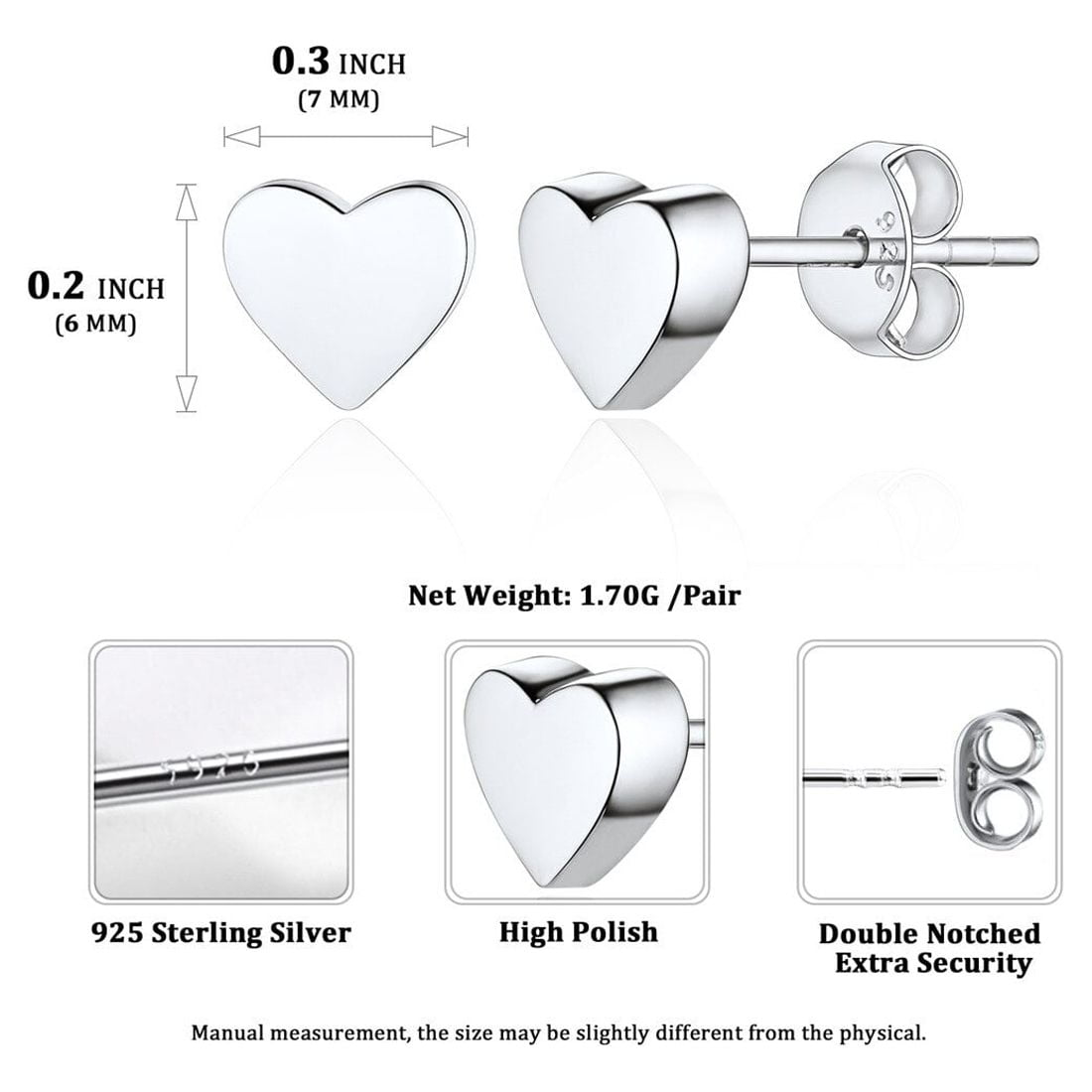 Heart Stud Earrings