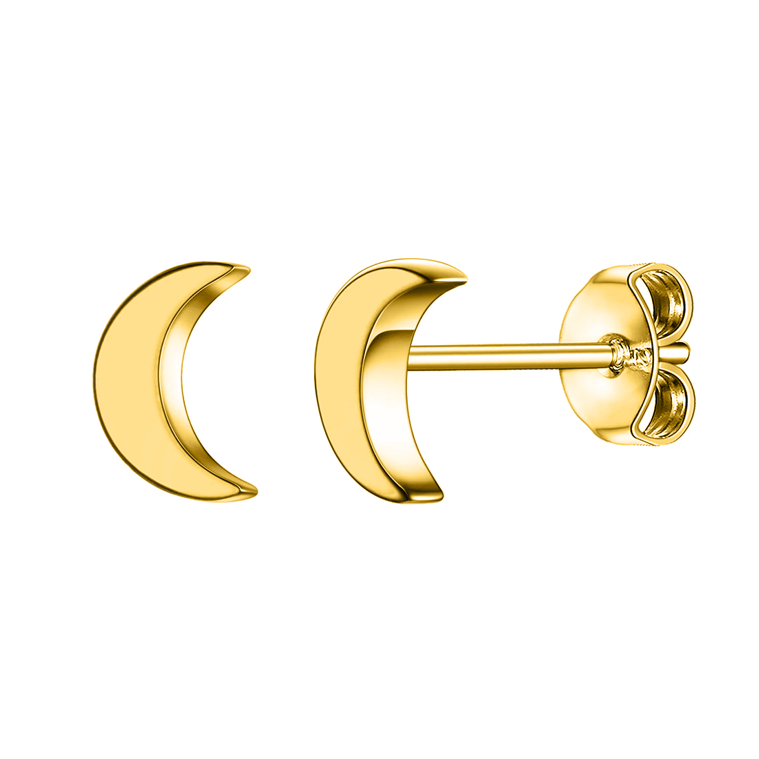 Half Moon Stud Earrings