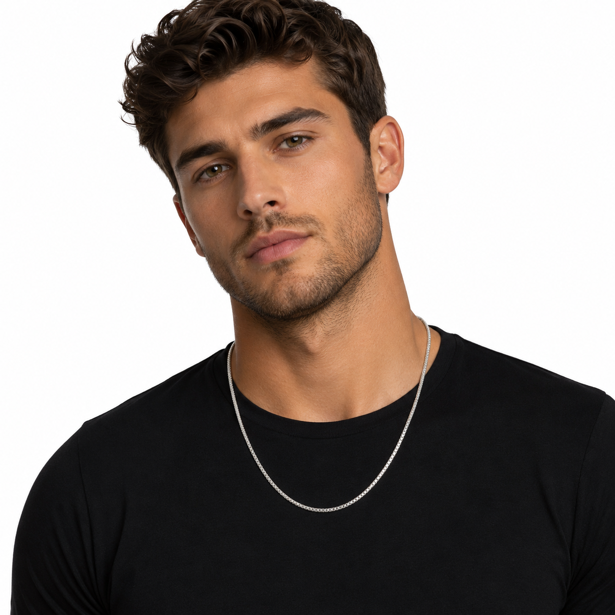 Box Chain Necklace - Sterling Silver