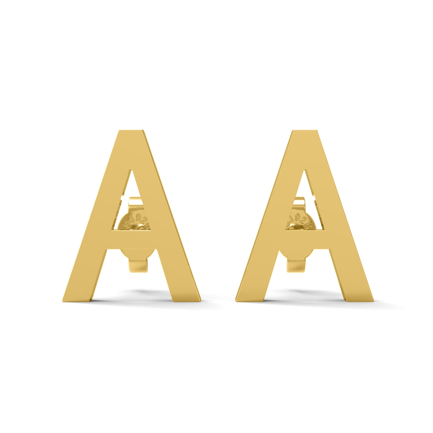 Initial "A" Monogram Stud Earring – Sterling Silver
