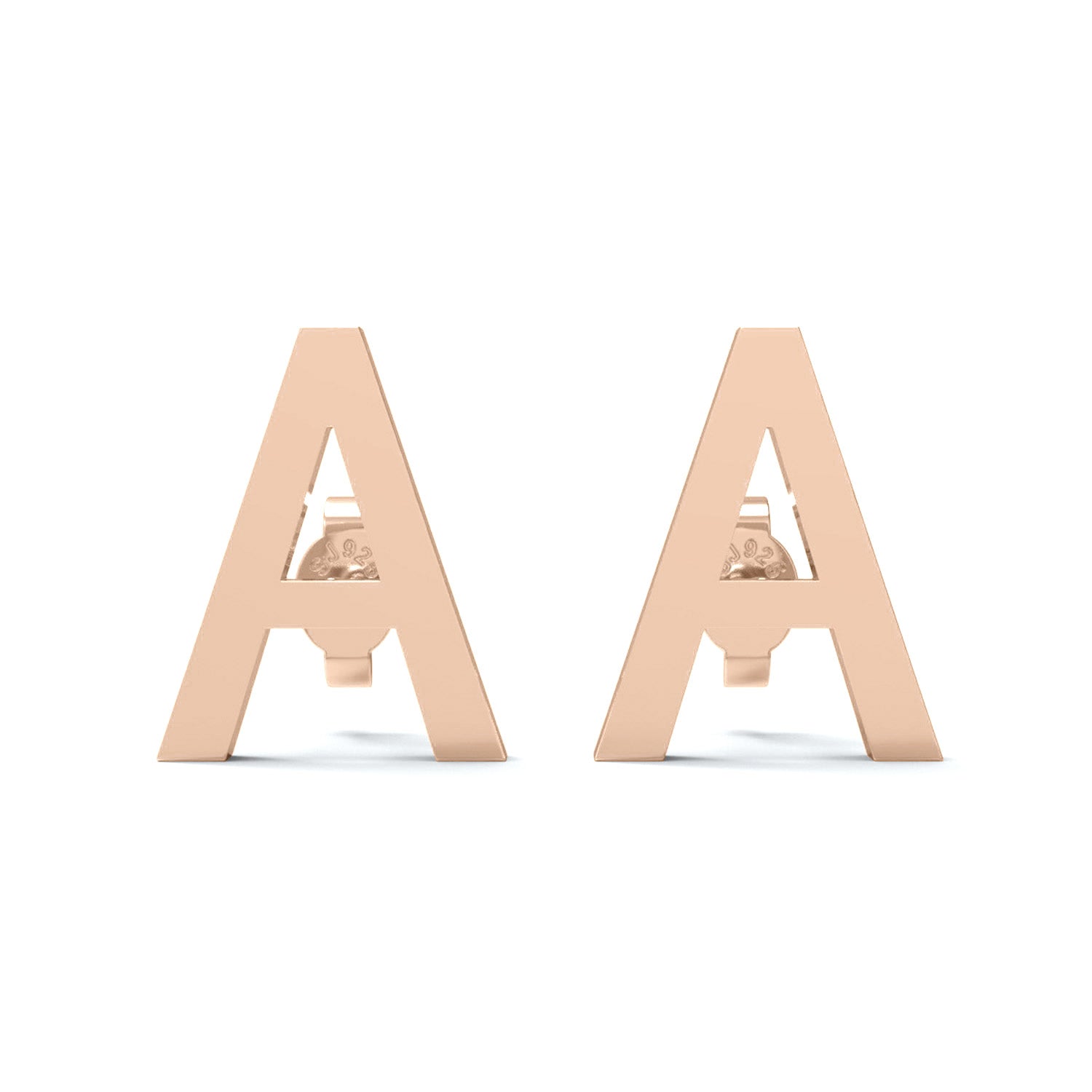 Initial "A" Monogram Stud Earring – Sterling Silver