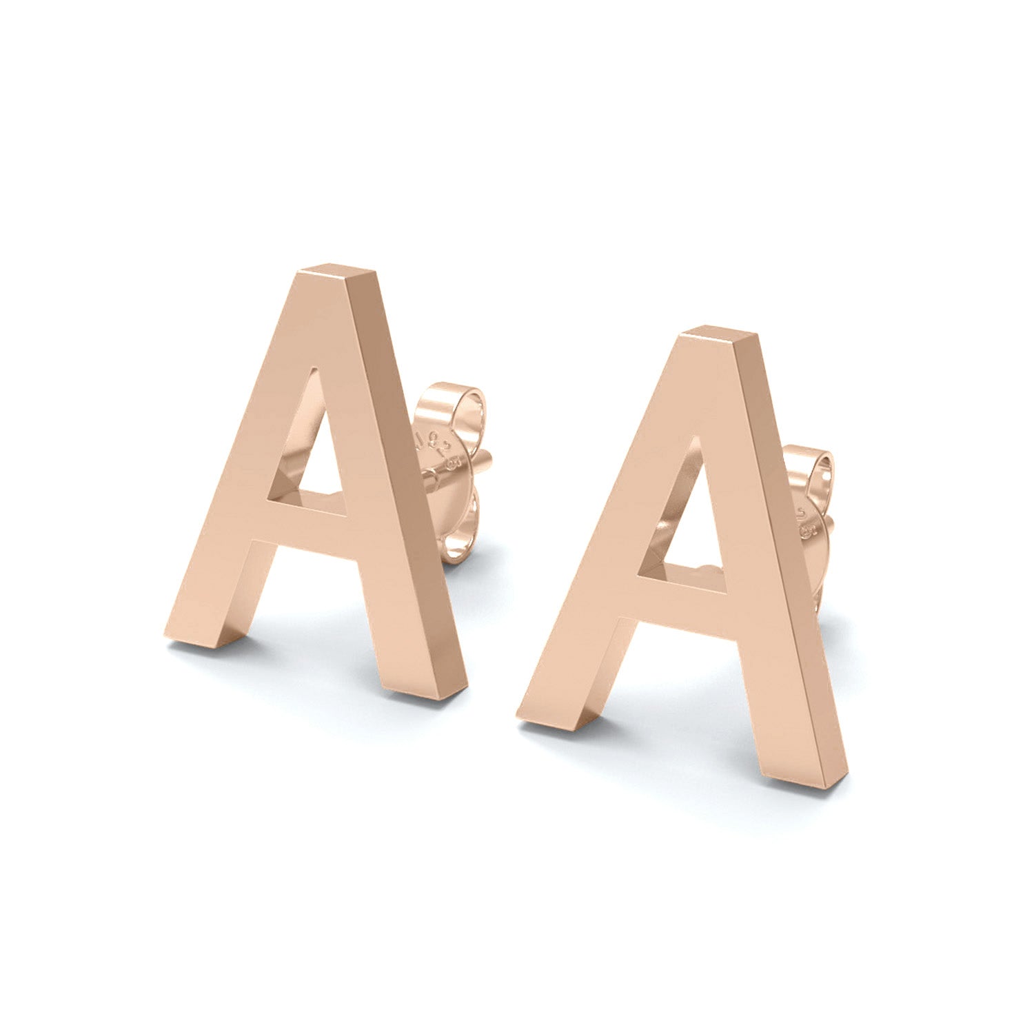 Initial "A" Monogram Stud Earring – Sterling Silver
