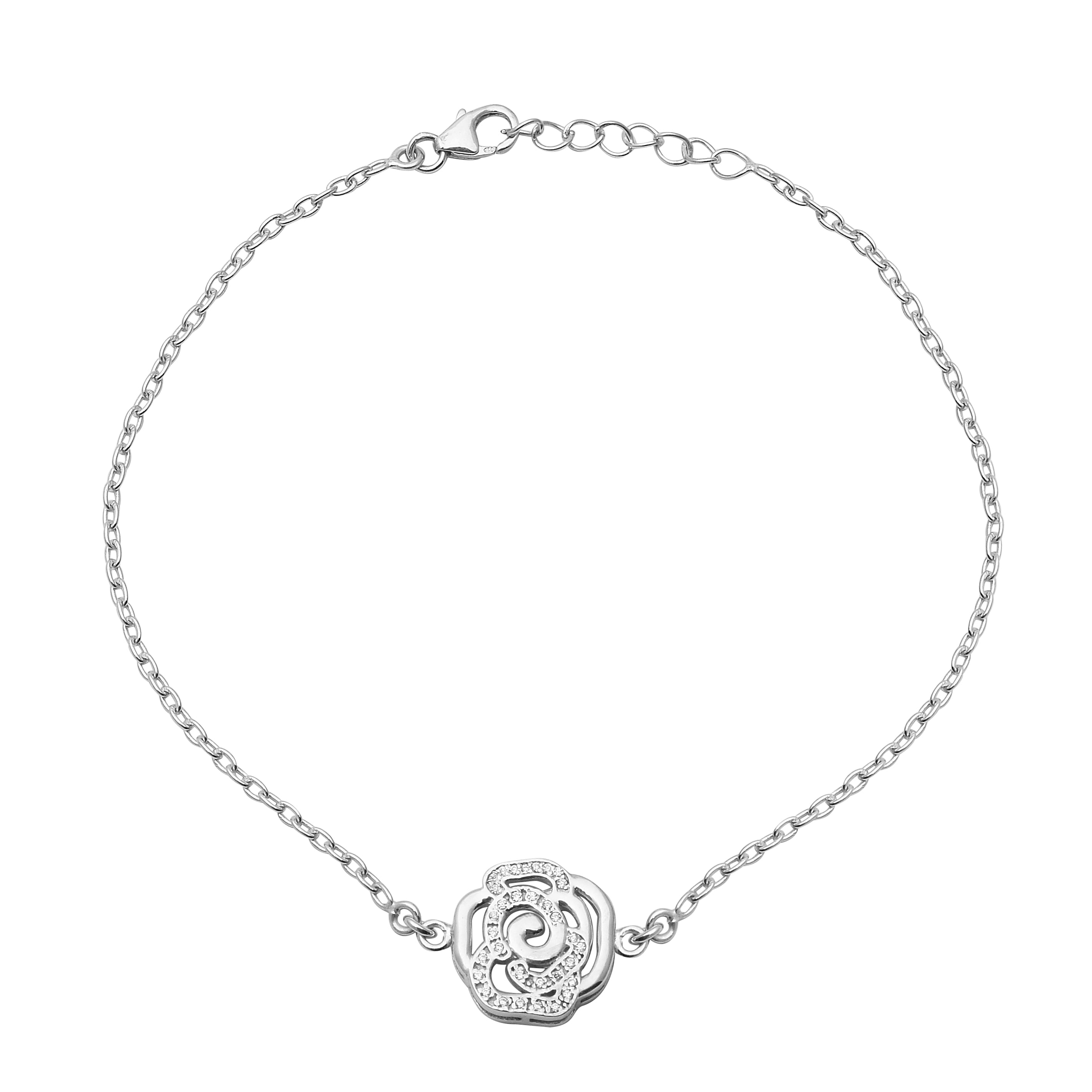 Rose Charm Chain Elegant Floral Anklet