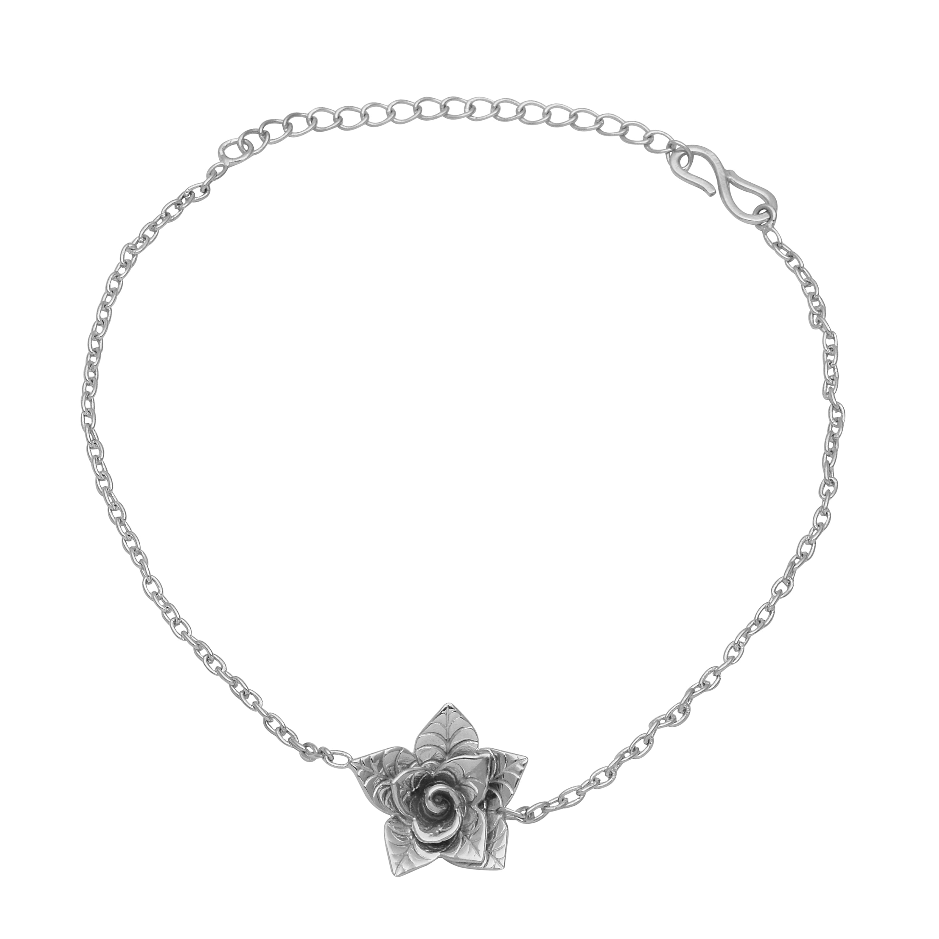 Rose Flower Charm Delicate Chain Anklet