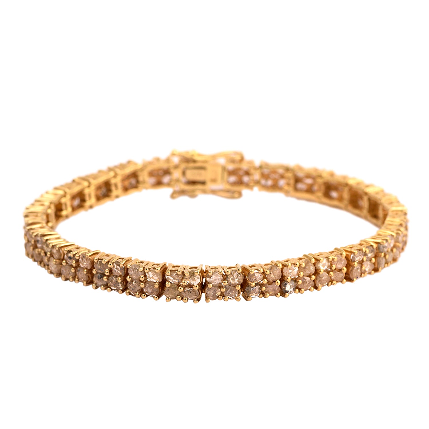 Champagne Diamond Tennis Bracelet – 925 Sterling Silver