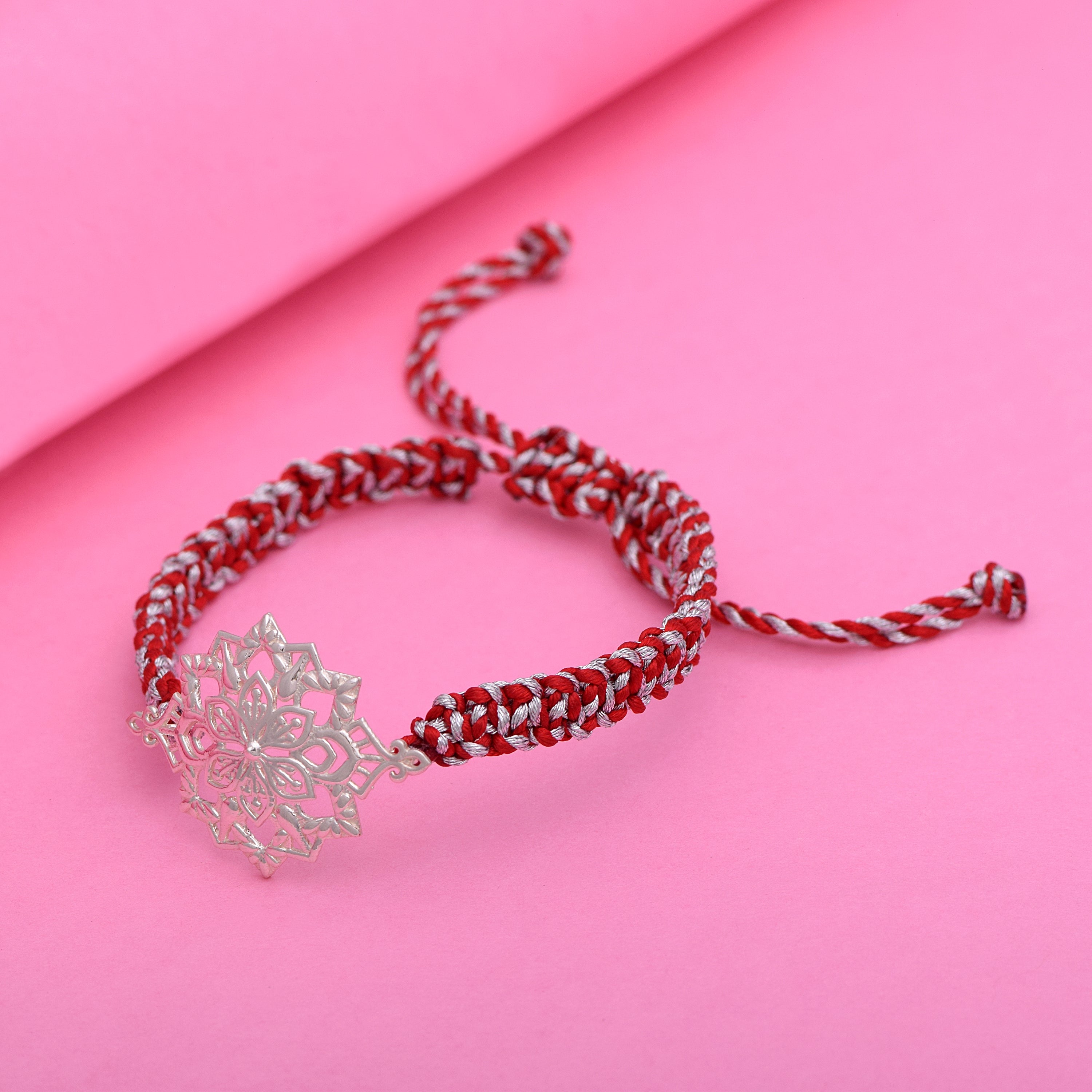 Mandala Rakhi Bracelet – Intricate Floral Design