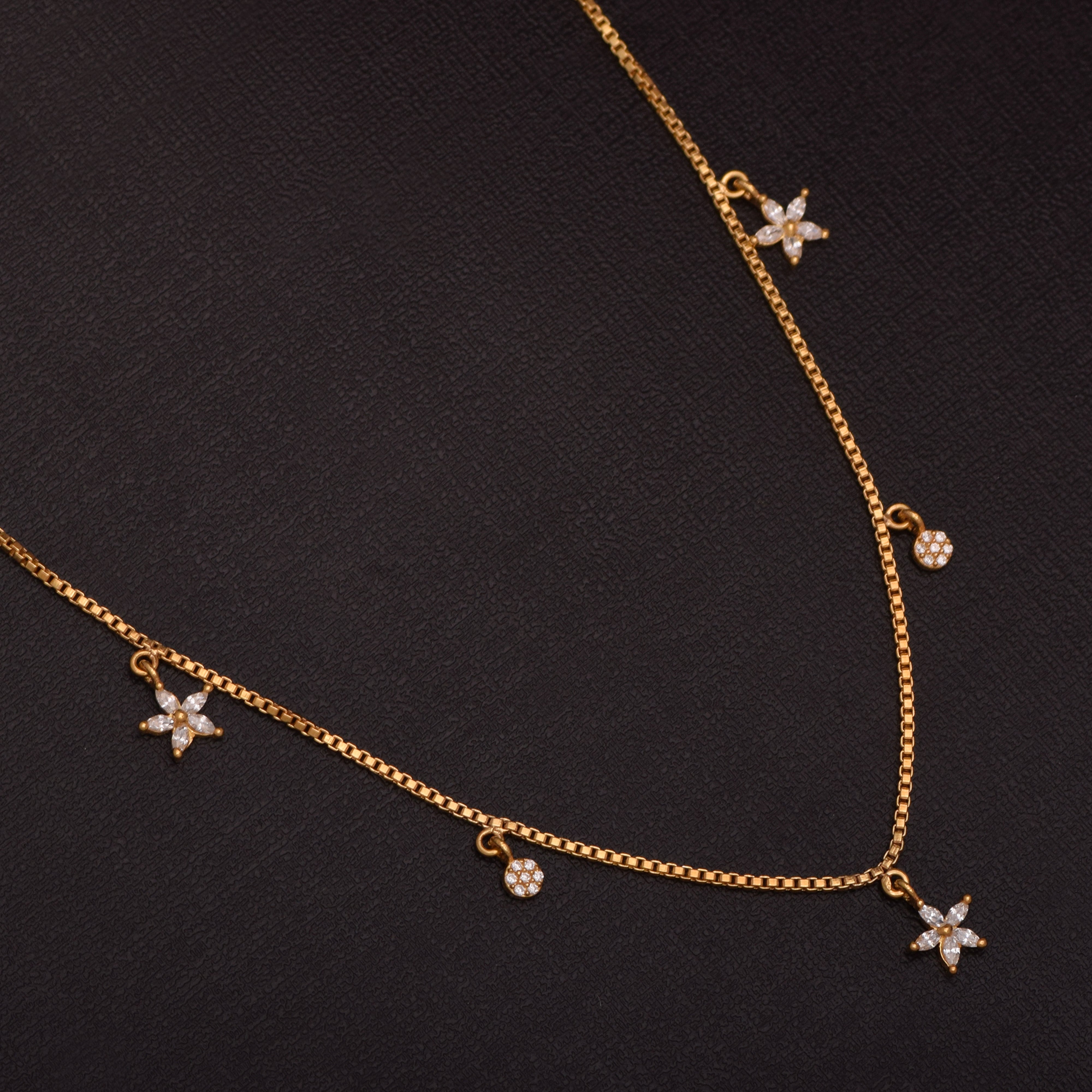 Star & Dot Charm Gold Vermeil Necklace - Sterling Silver