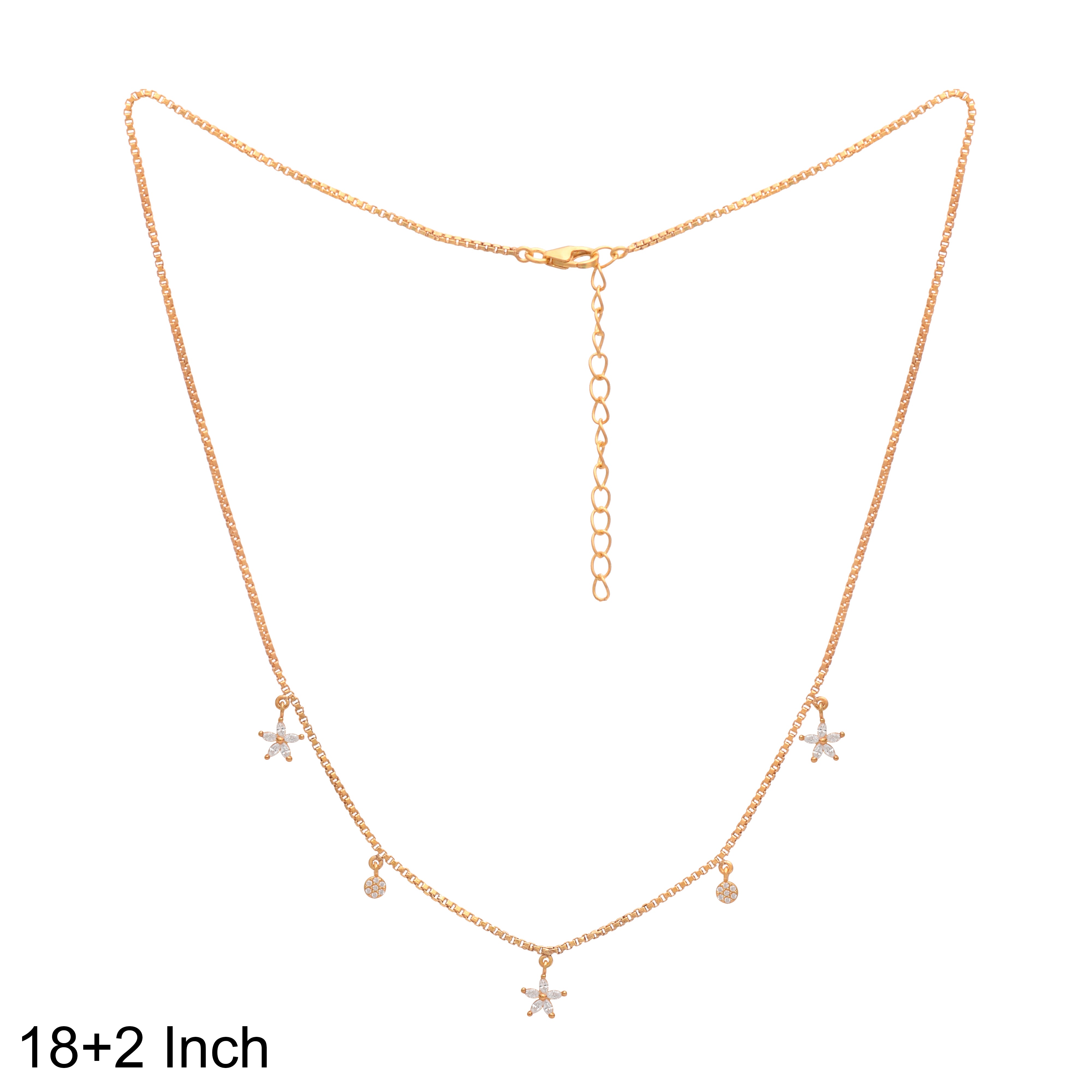 Star & Dot Charm Gold Vermeil Necklace - Sterling Silver