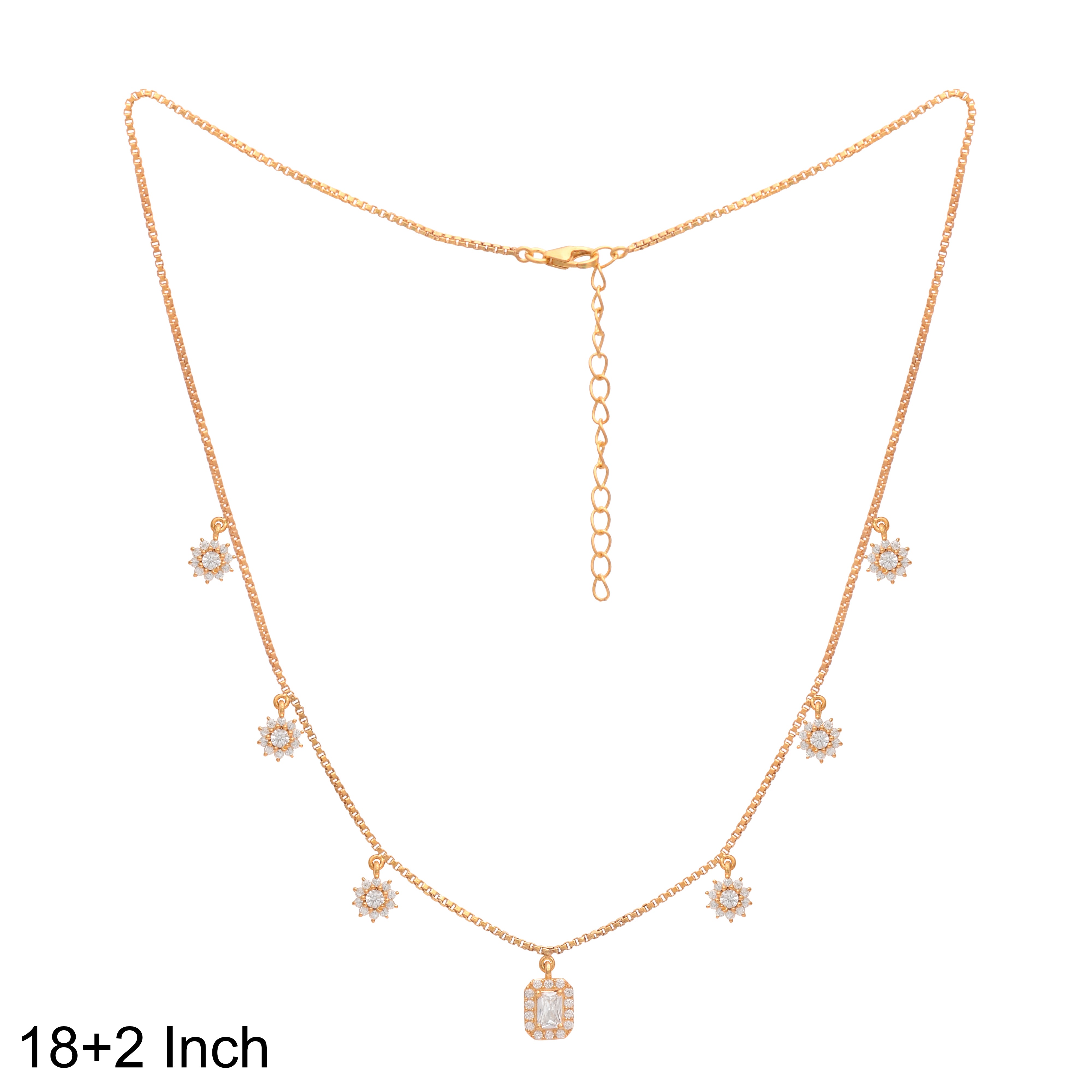 Sunburst Charm Design Gold Vermeil Necklace - Sterling Silver