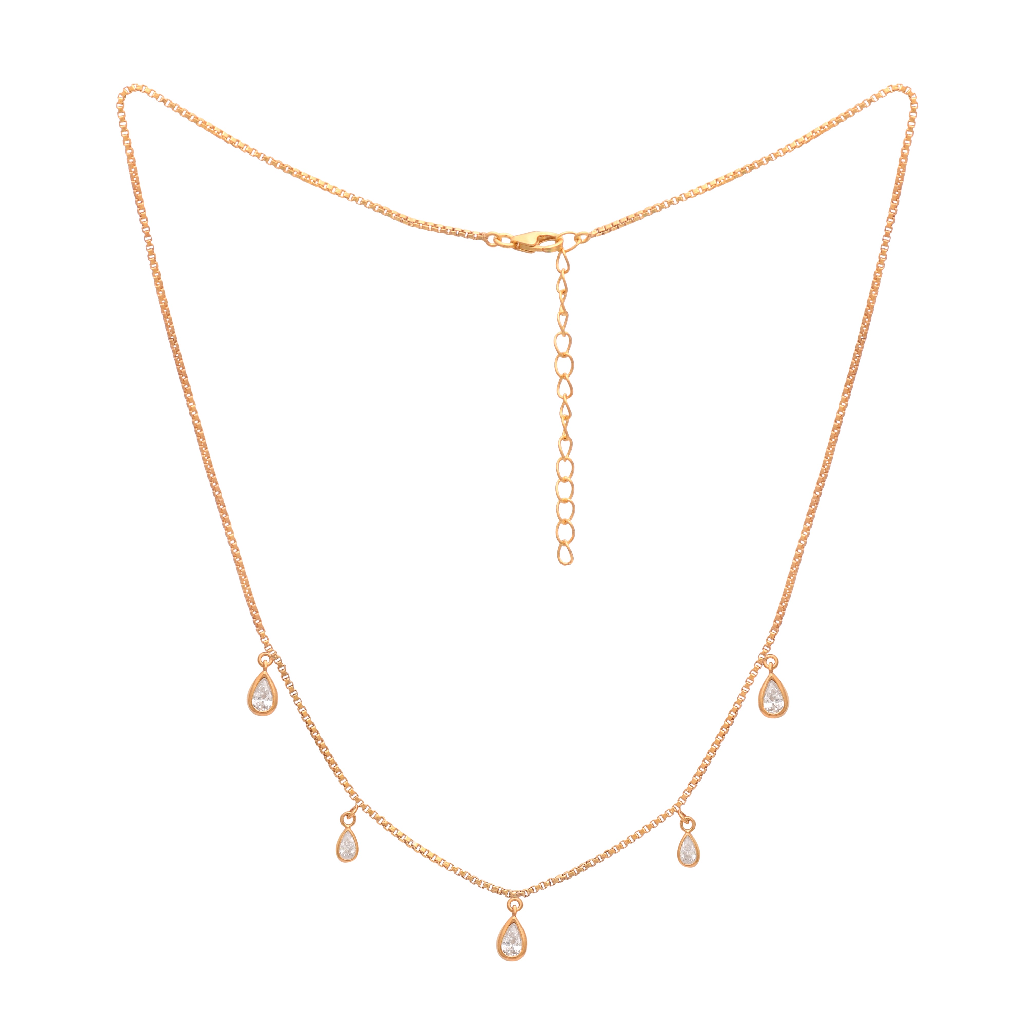 Teardrop Gold Vermeil Necklace - Sterling Silver