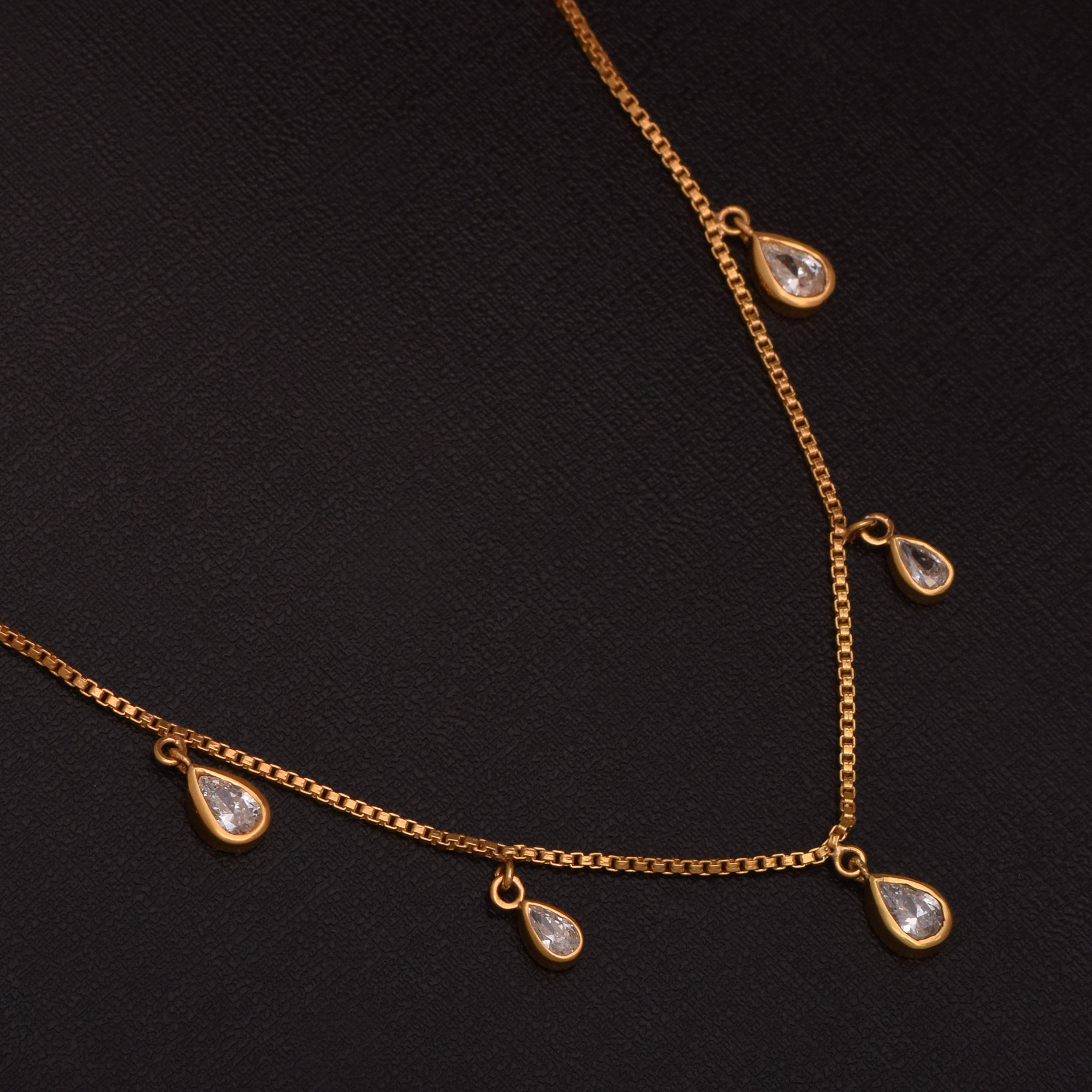 Teardrop Gold Vermeil Necklace - Sterling Silver