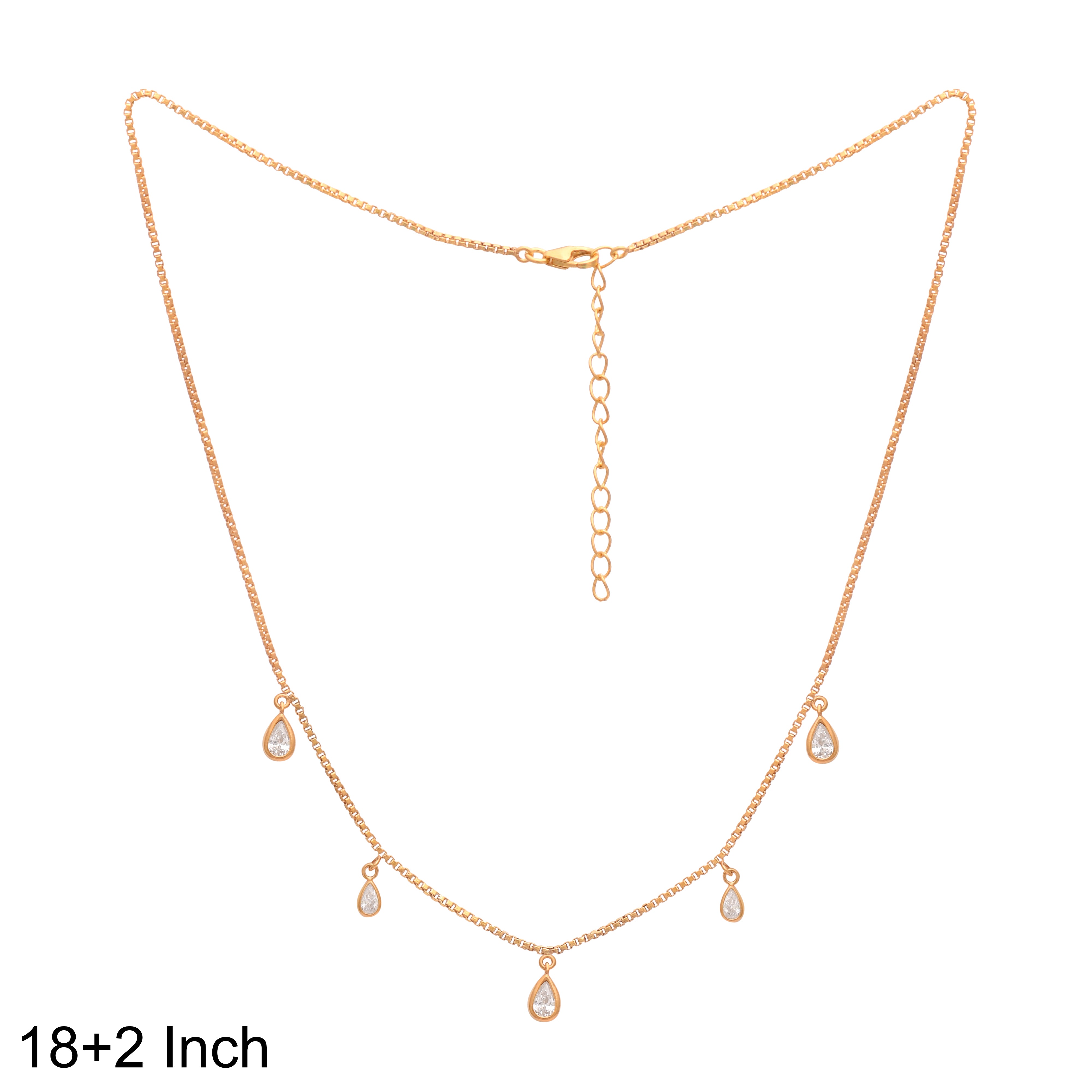 Teardrop Gold Vermeil Necklace - Sterling Silver
