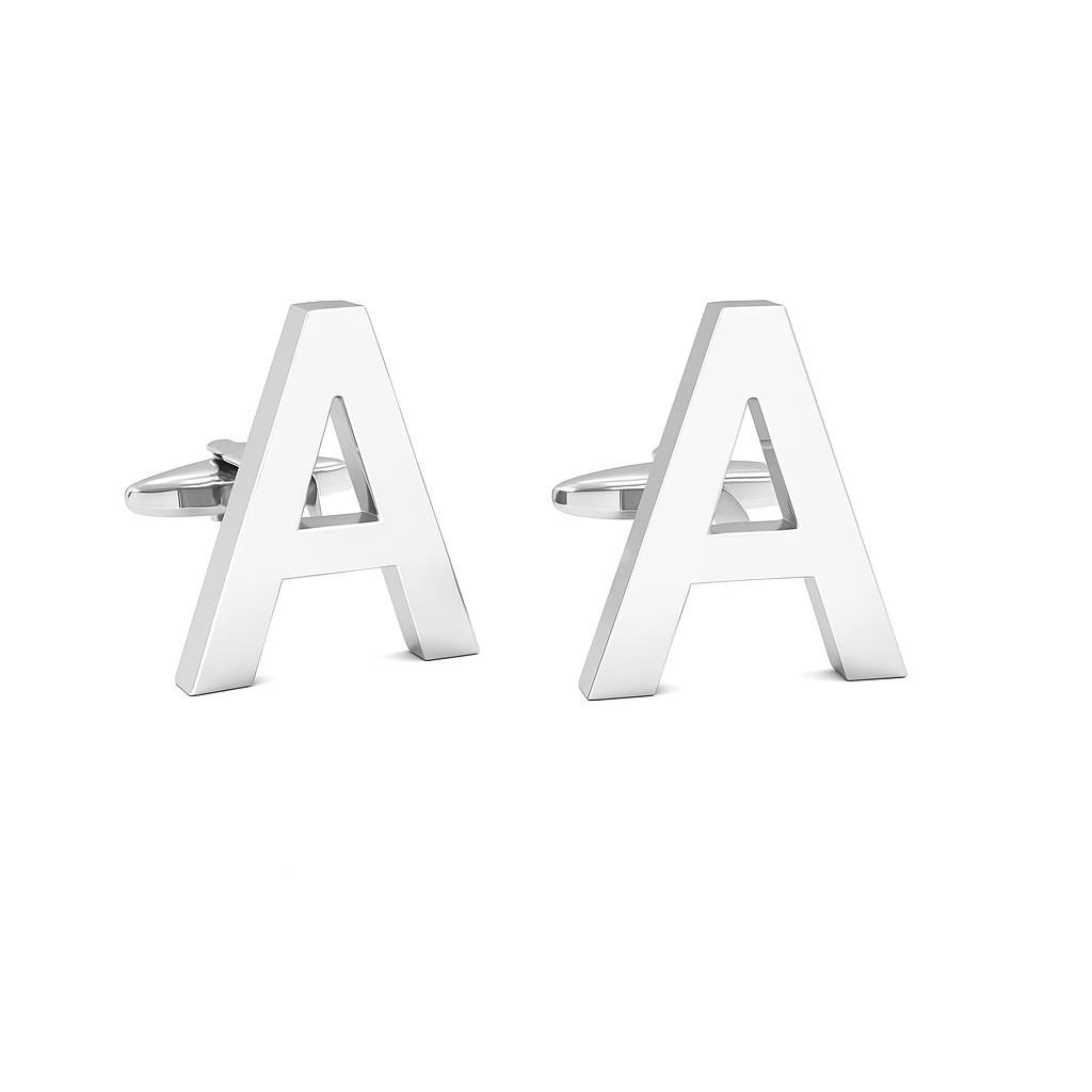 Initial "A" Cufflinks – Monogram Design for Men