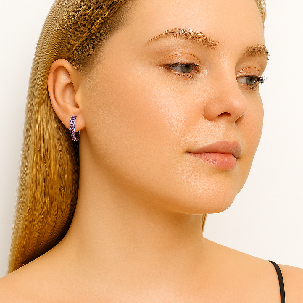 Tanzanite Hoop Earring