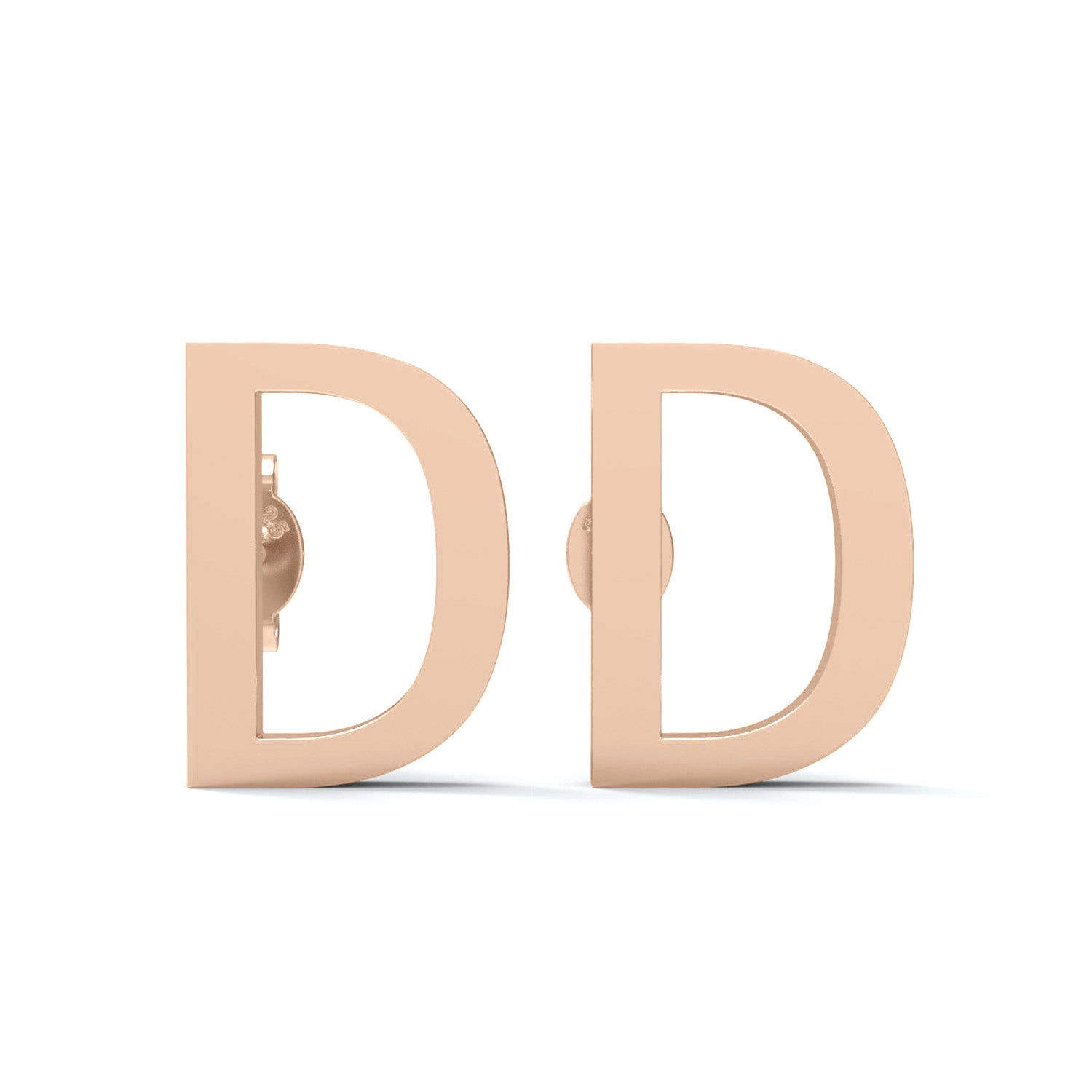 Initial "D" Monogram Stud Earring – Sterling Silver