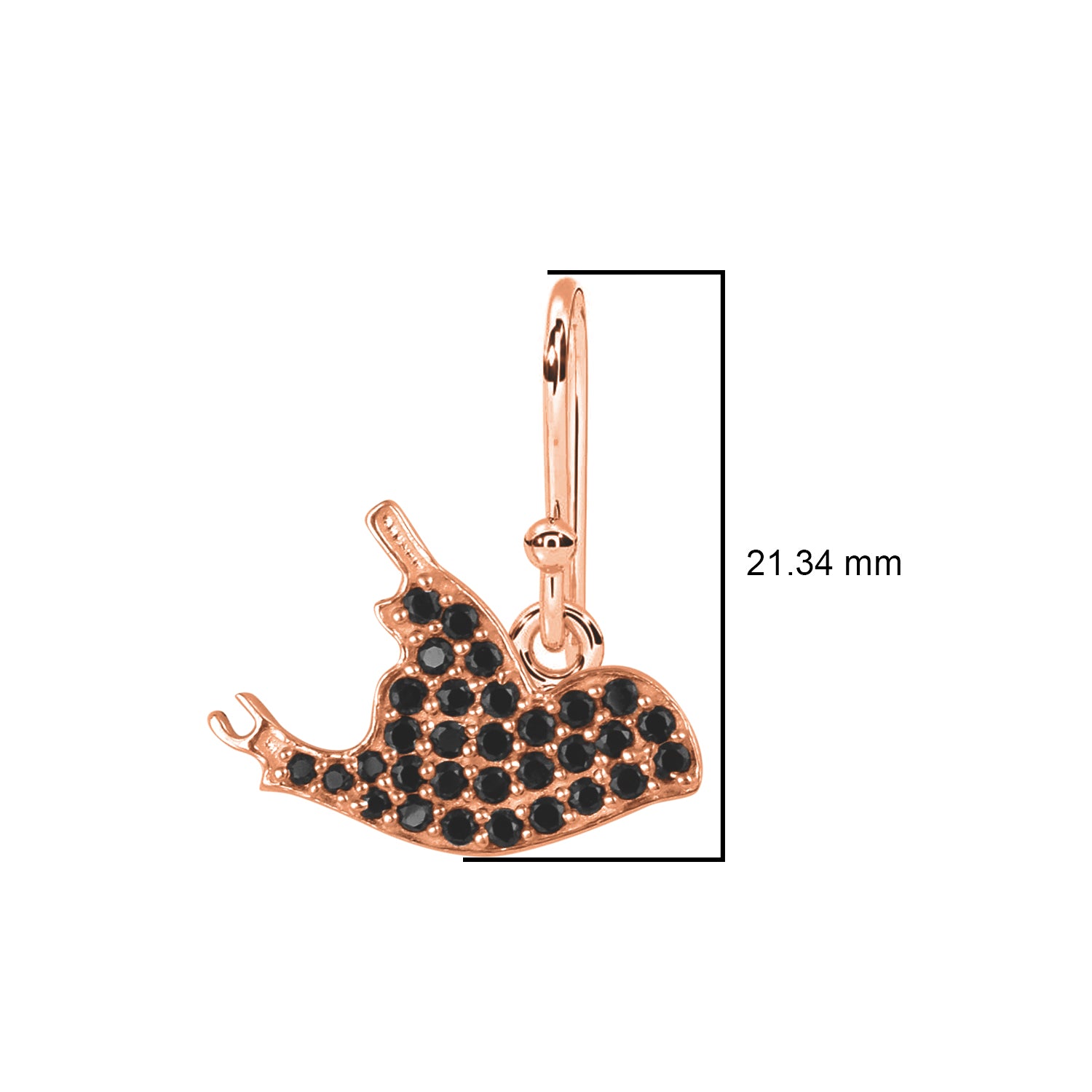 Minimalist Sparrow Drop Earrings - Sterling Silver
