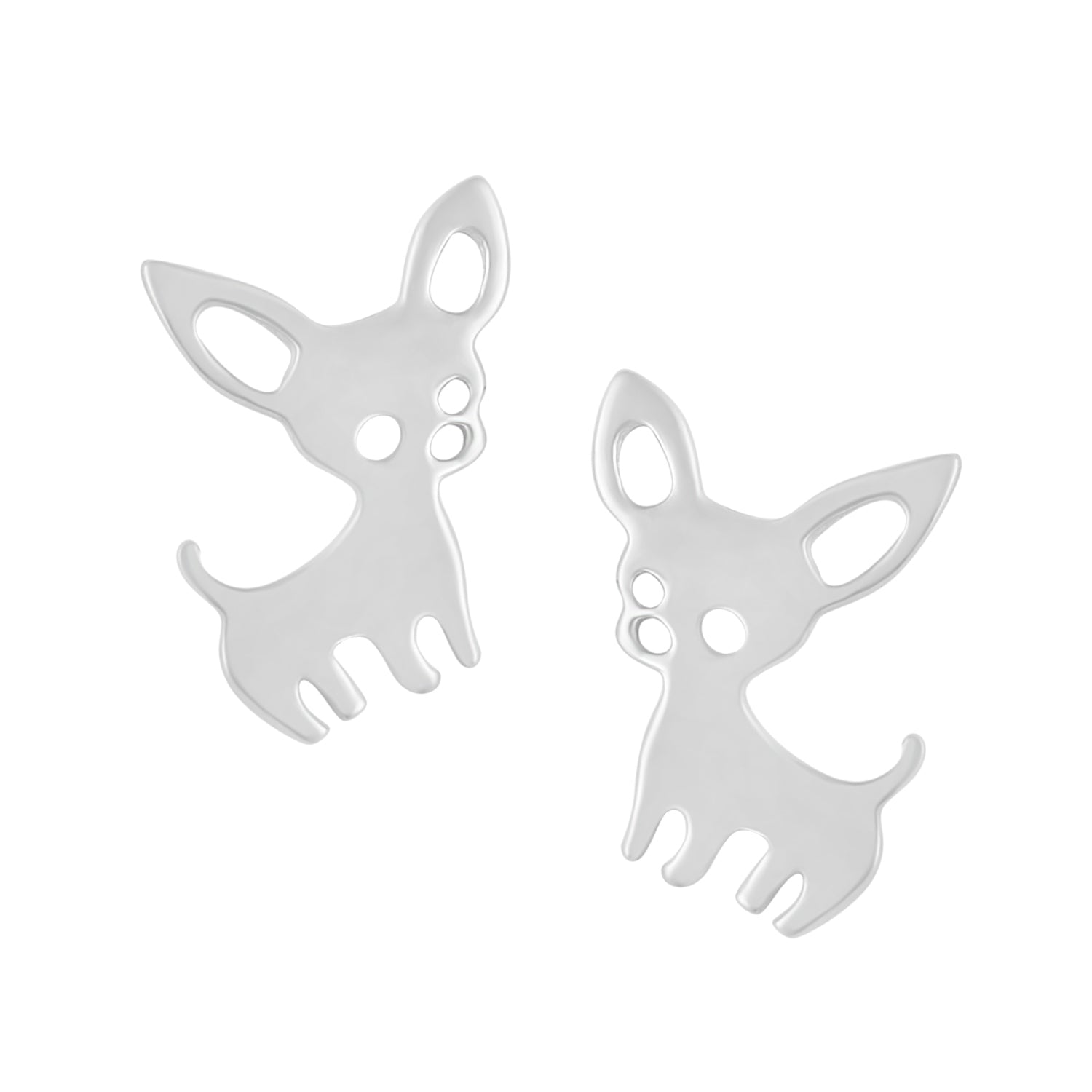 Chihuahua Dog Earrings - Sterling Silver