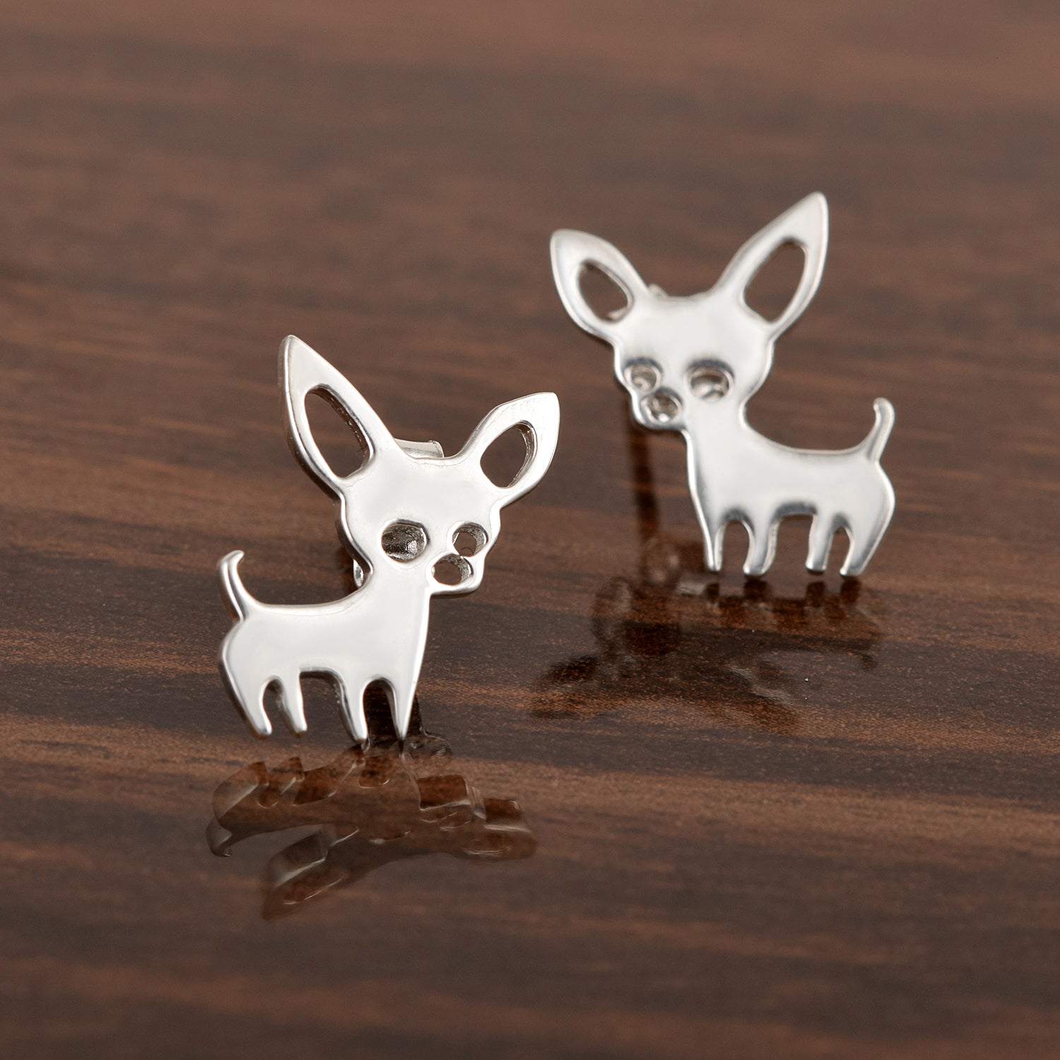 Chihuahua Dog Earrings - Sterling Silver
