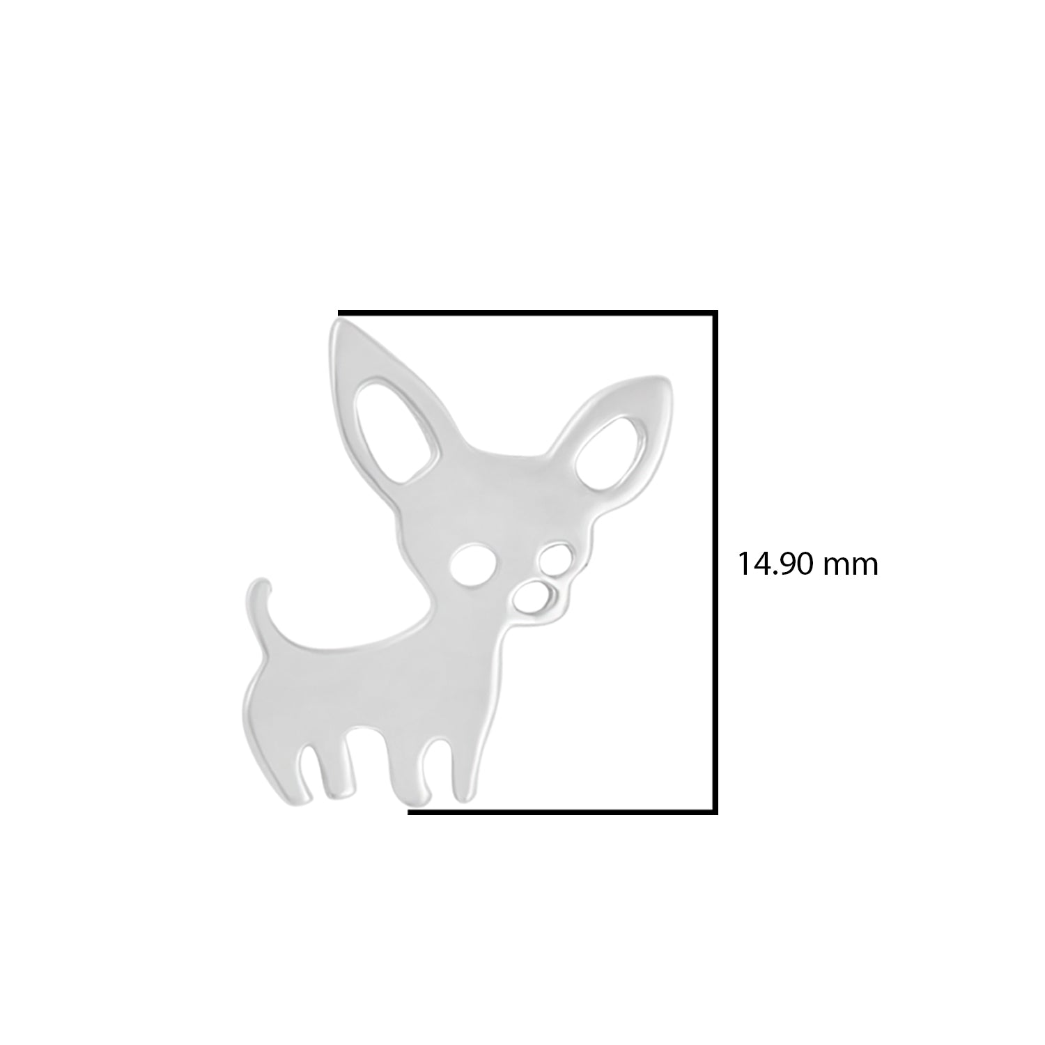 Chihuahua Dog Earrings - Sterling Silver