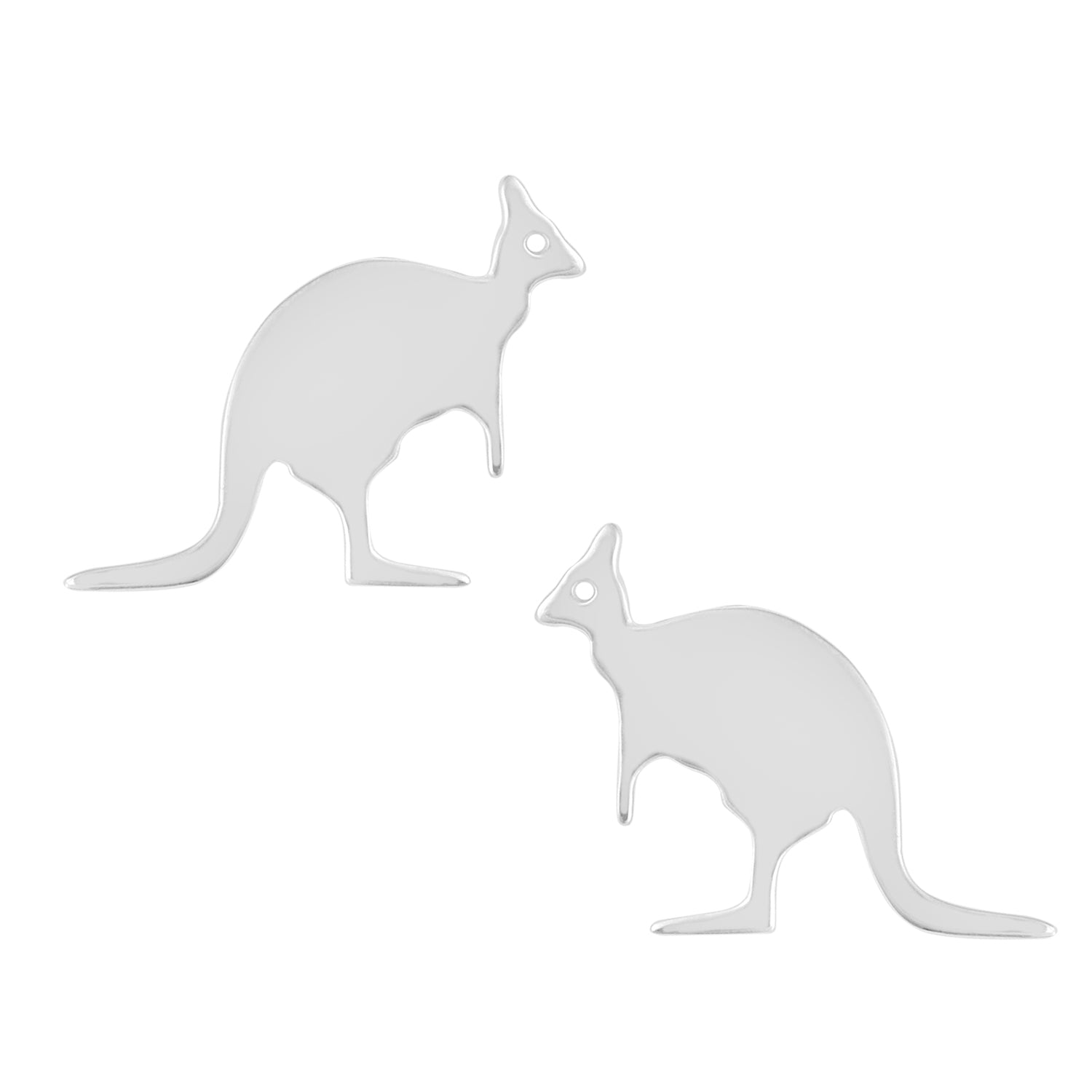 Kangaroo Stud Earrings - Sterling Silver