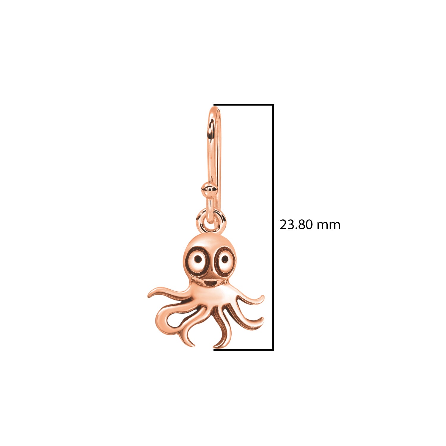 Whimsical Octopus Drop Earrings - Sterling Silver