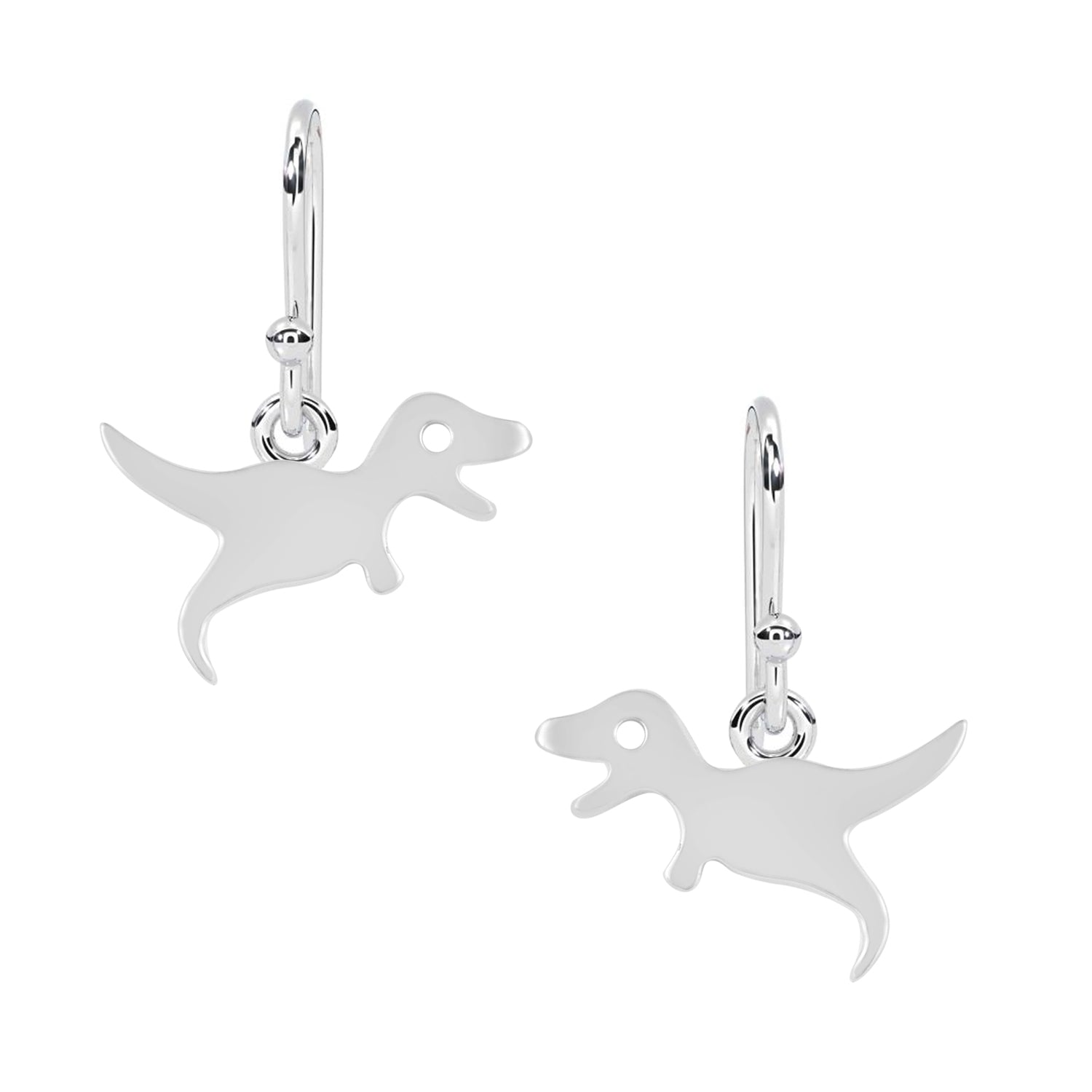 Playful T-Rex Dinosaur Silhouette Dangle Earrings
