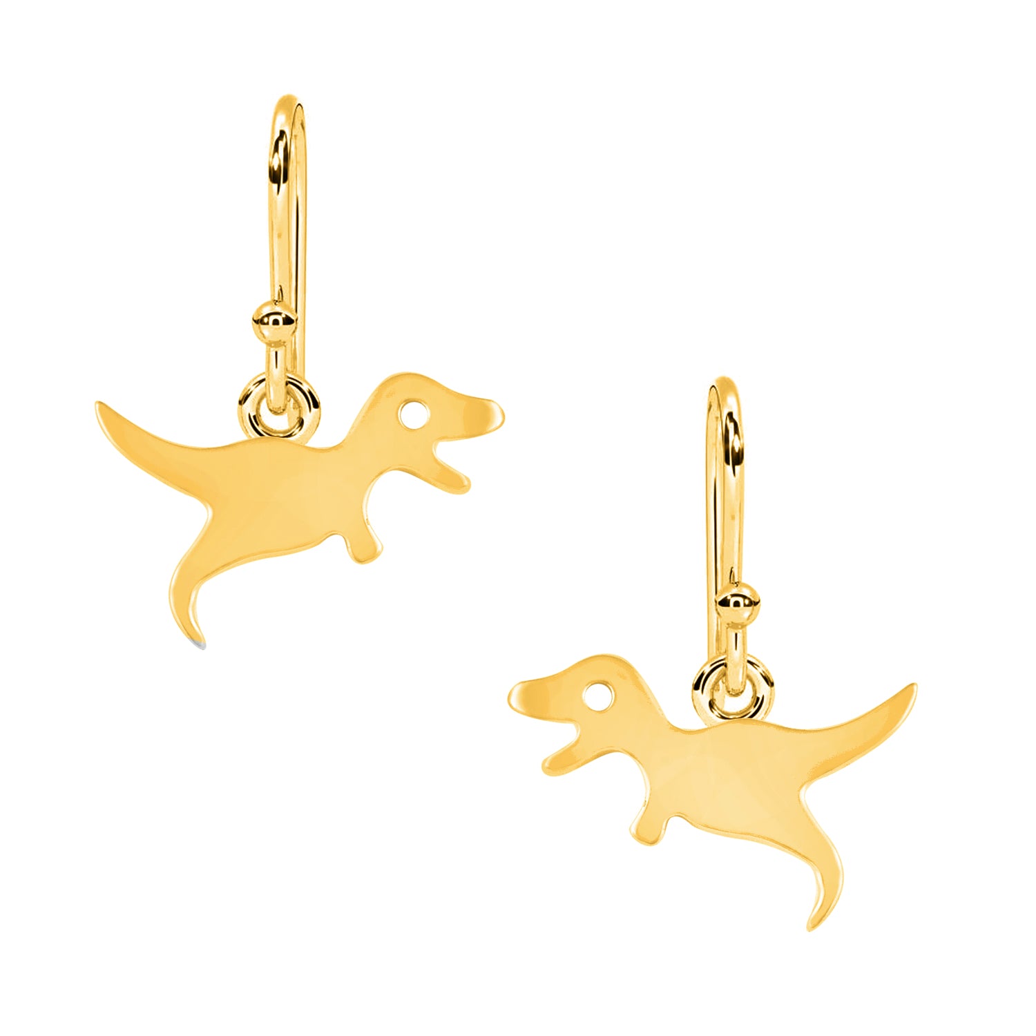 Playful T-Rex Dinosaur Silhouette Dangle Earrings