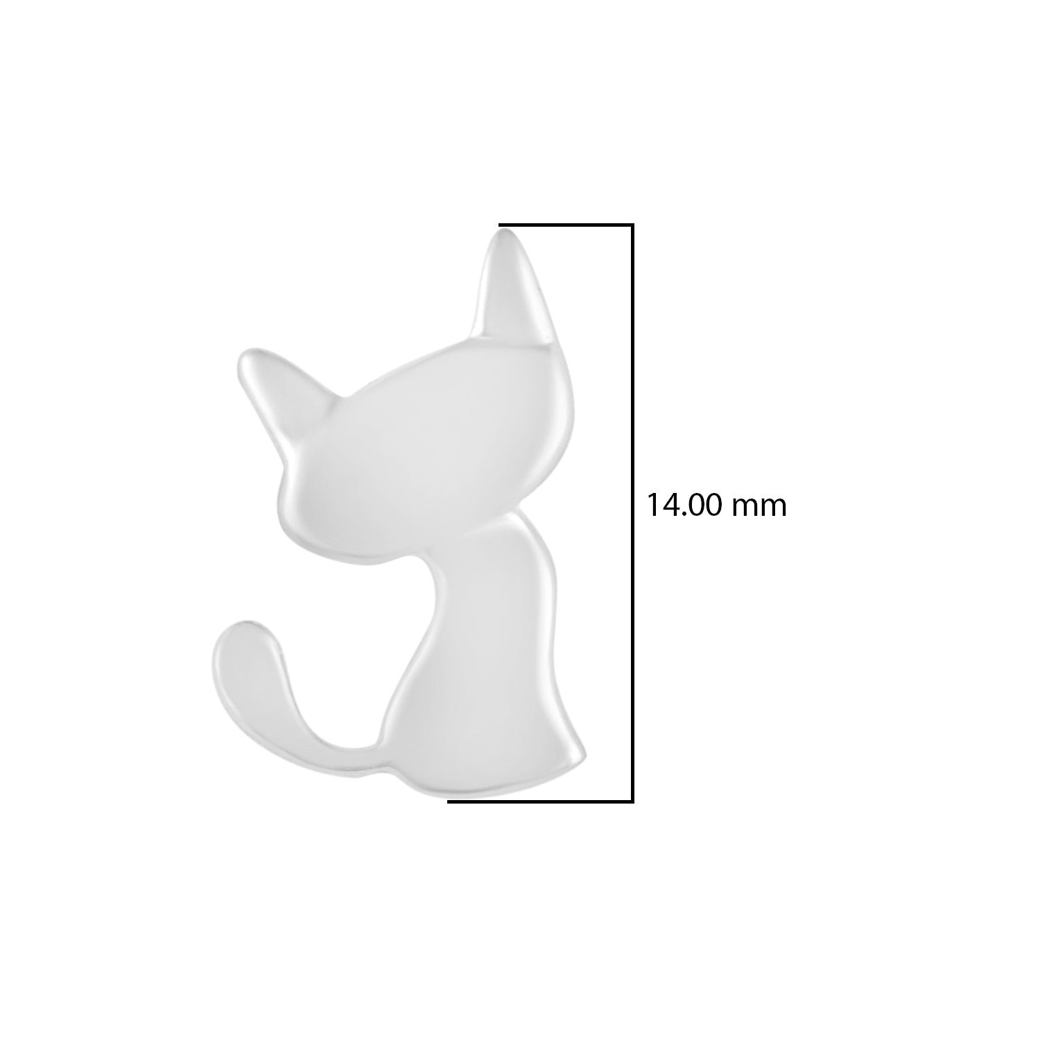 Minimalist Cat Stud Earrings - Sterling Silver