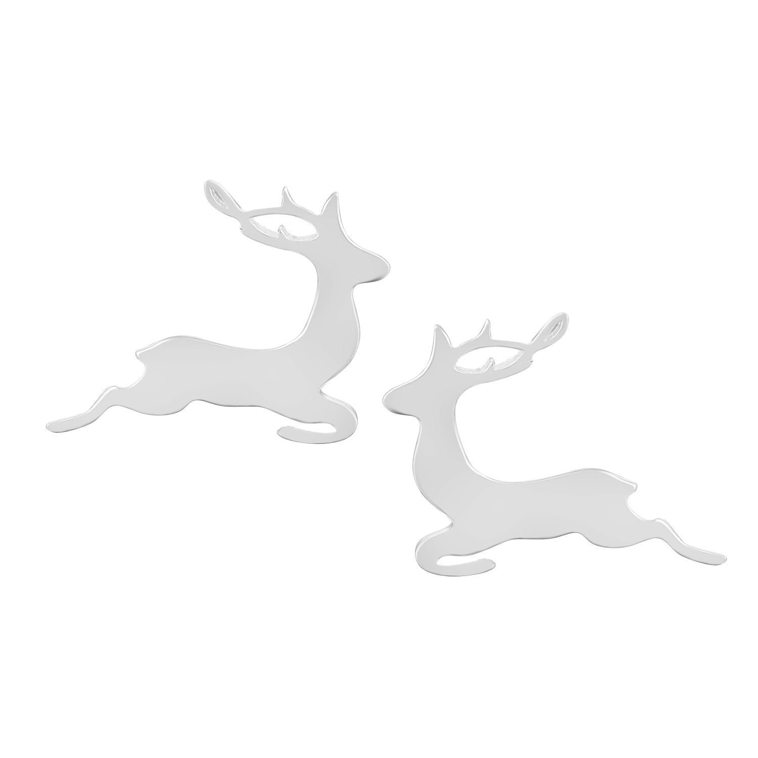 Wildlife Deer Stud Earrings - Sterling Silver