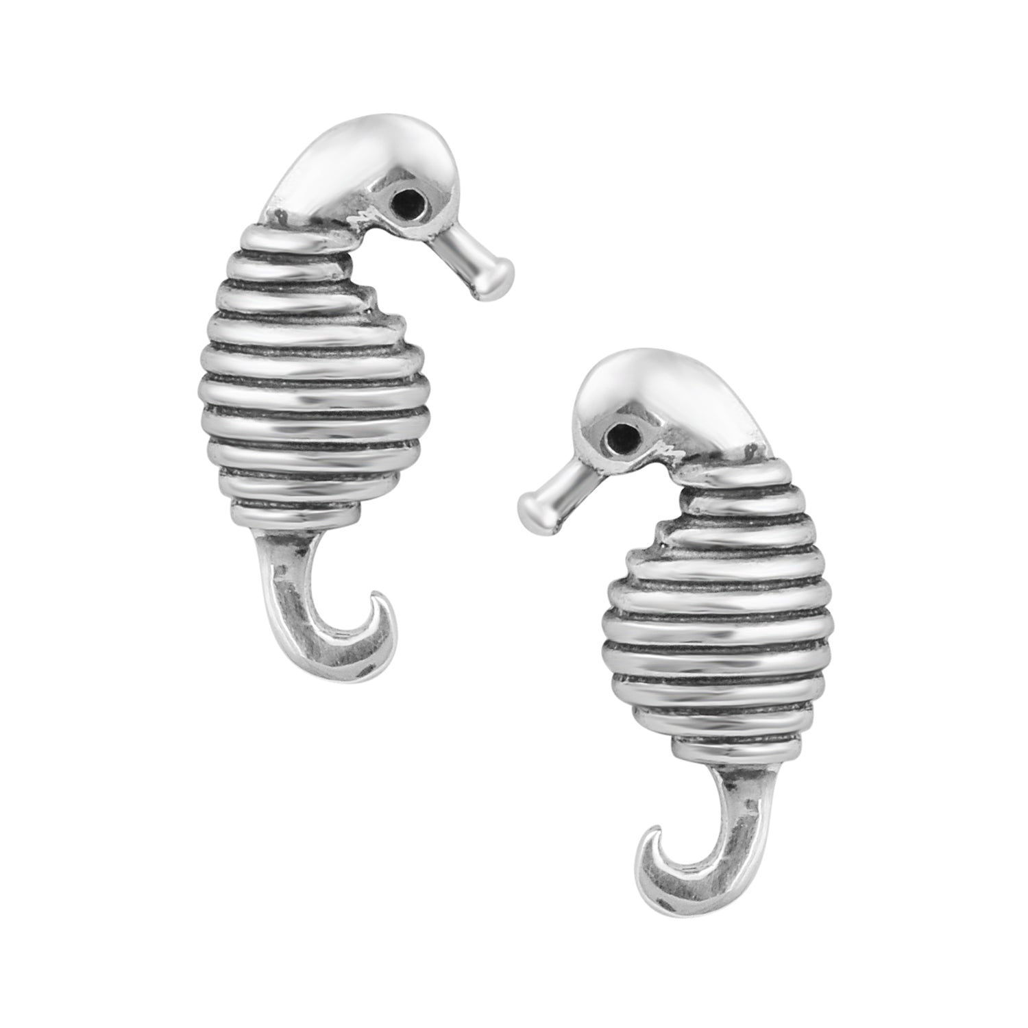 Seahorse Stud Earrings - Sterling Silver