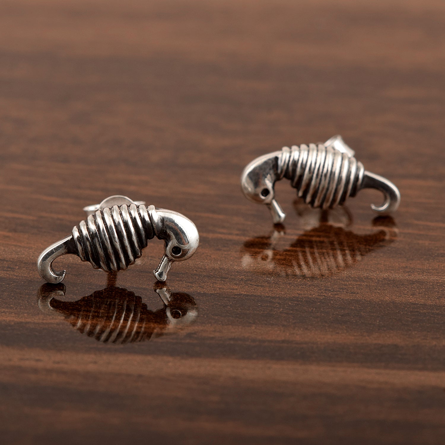 Seahorse Stud Earrings - Sterling Silver