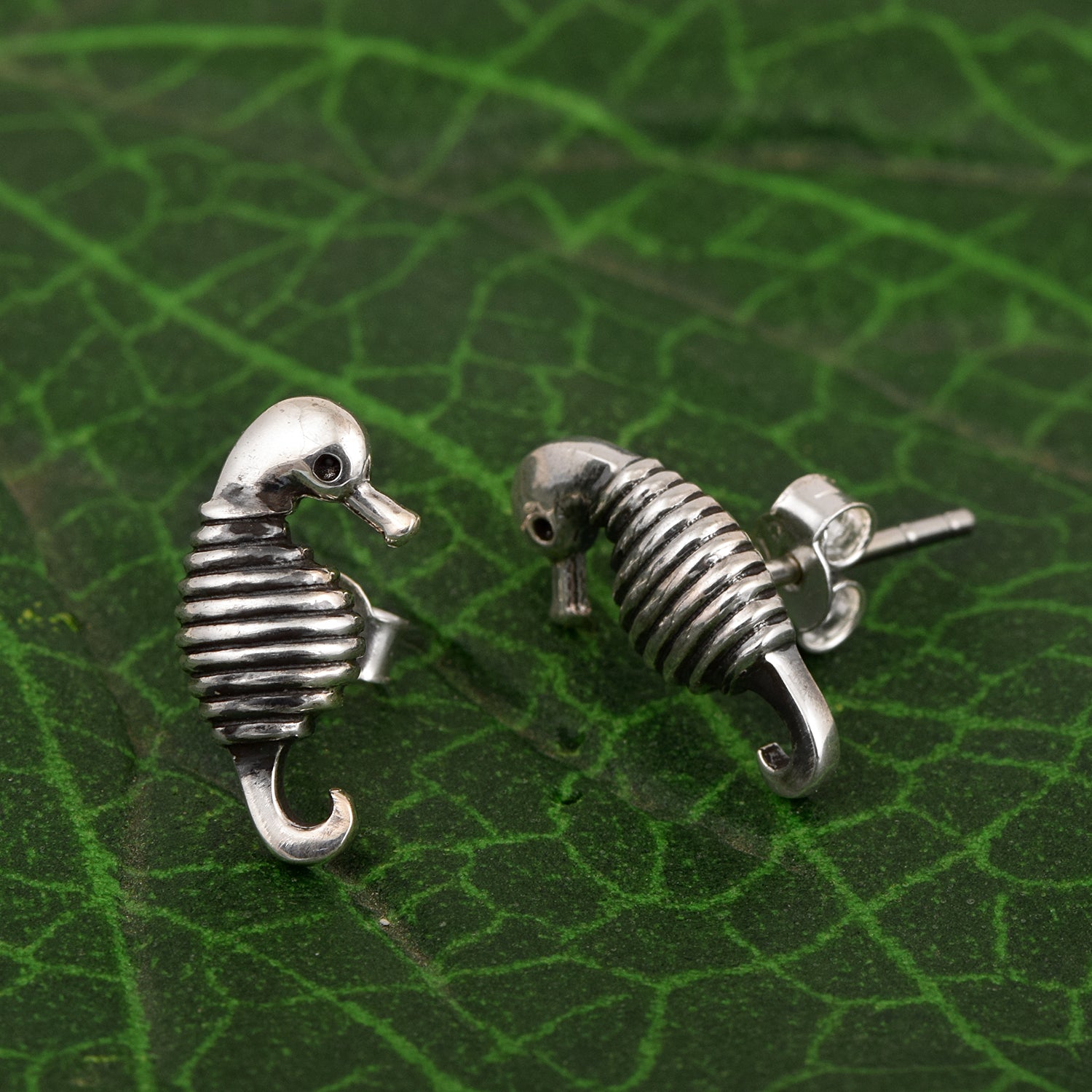 Seahorse Stud Earrings - Sterling Silver