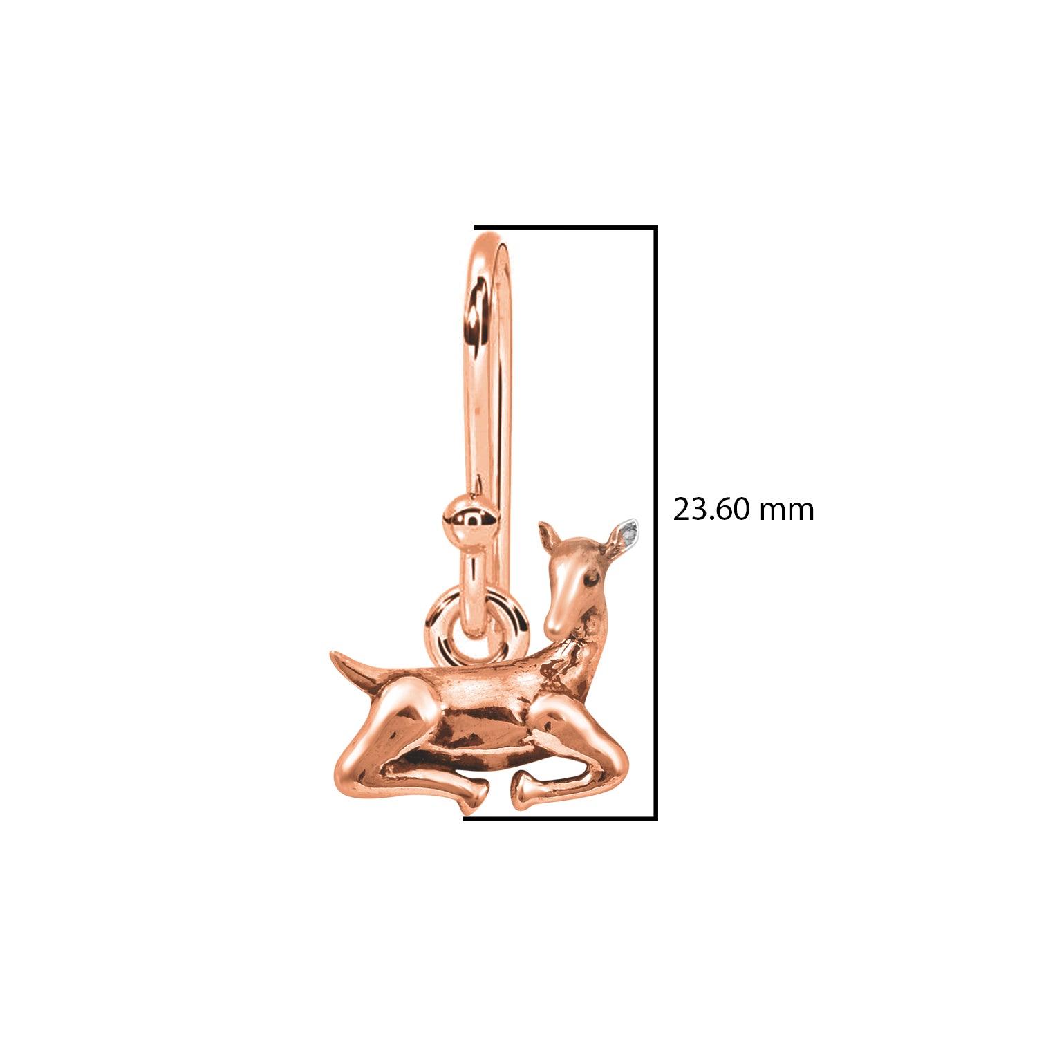 Running Reindeer Dangle Earrings - Sterling Silver