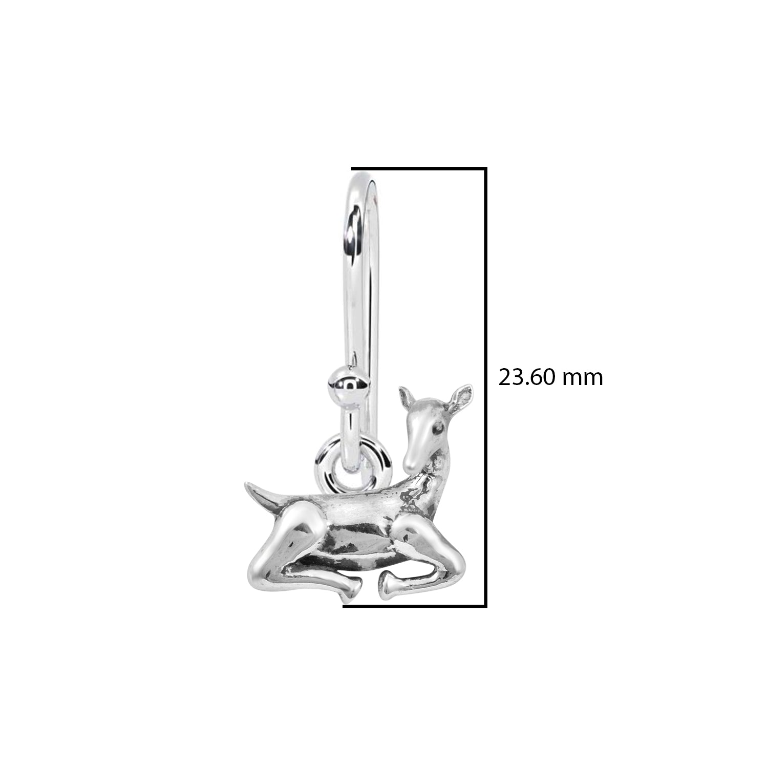 Running Reindeer Dangle Earrings - Sterling Silver