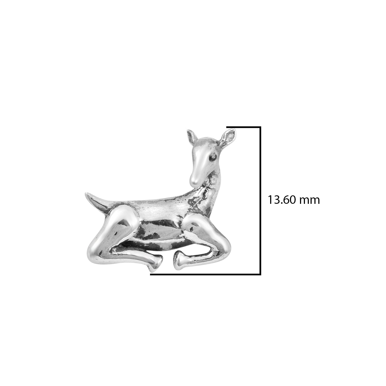 Deer Animal Stud Earrings - Sterling Silver