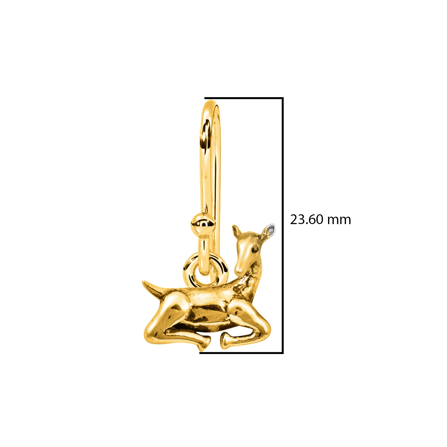 Running Reindeer Dangle Earrings - Sterling Silver