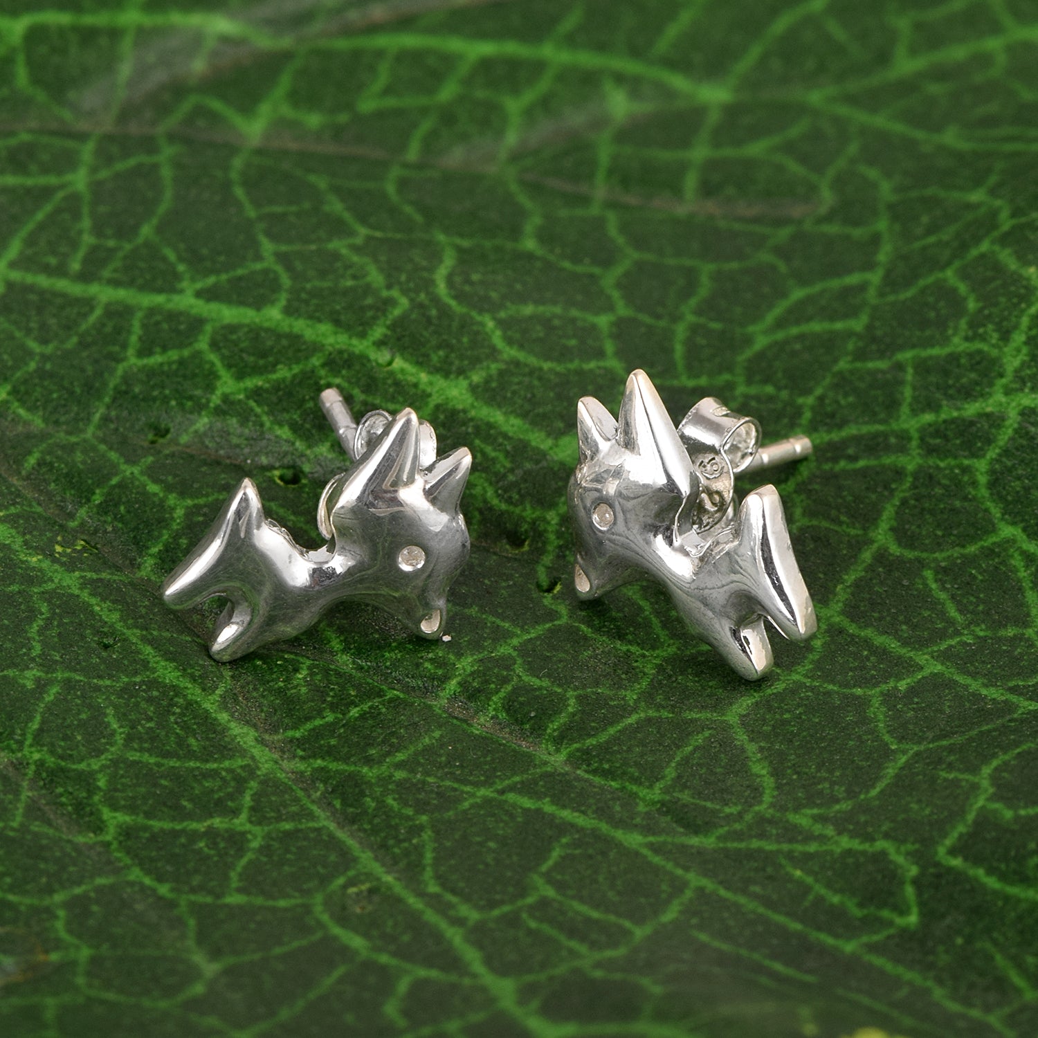 Baby Deer Stud Earrings - Sterling Silver