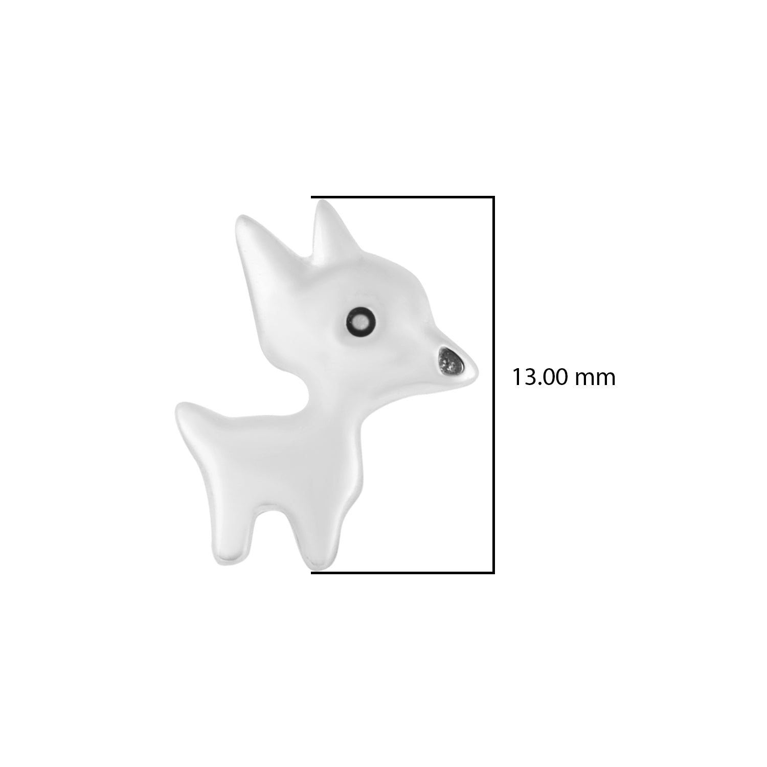 Baby Deer Stud Earrings - Sterling Silver