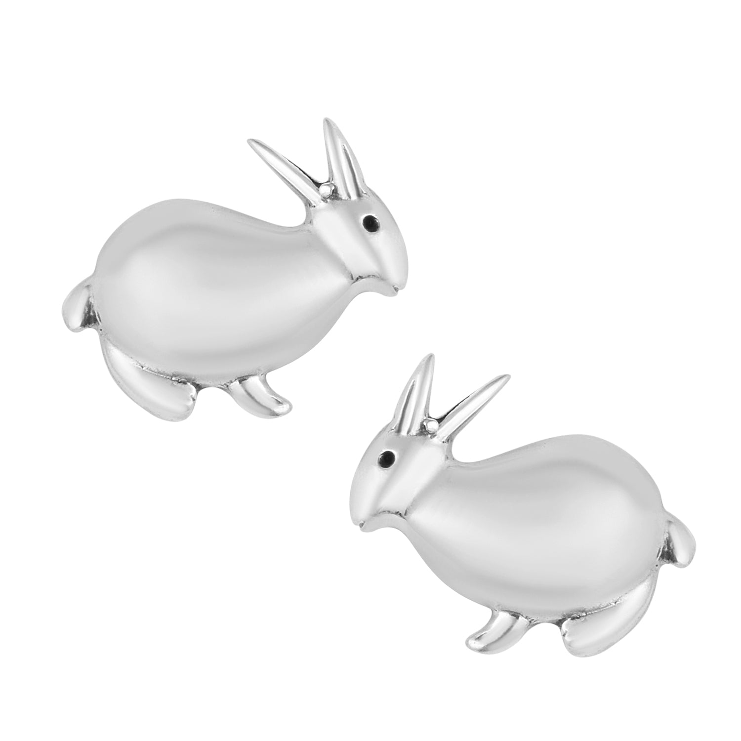 Bunny Stud Earrings - Sterling Silver