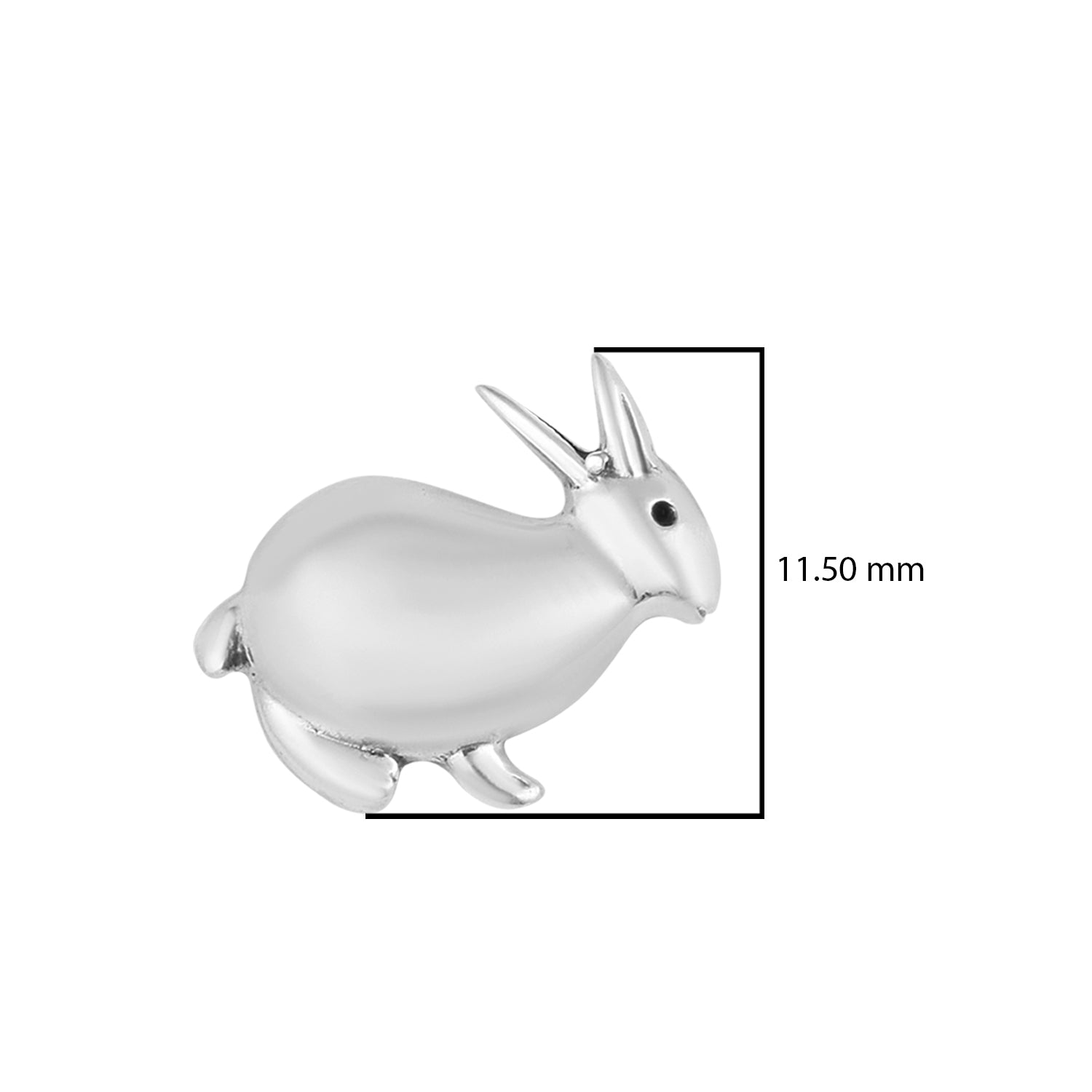 Bunny Stud Earrings - Sterling Silver