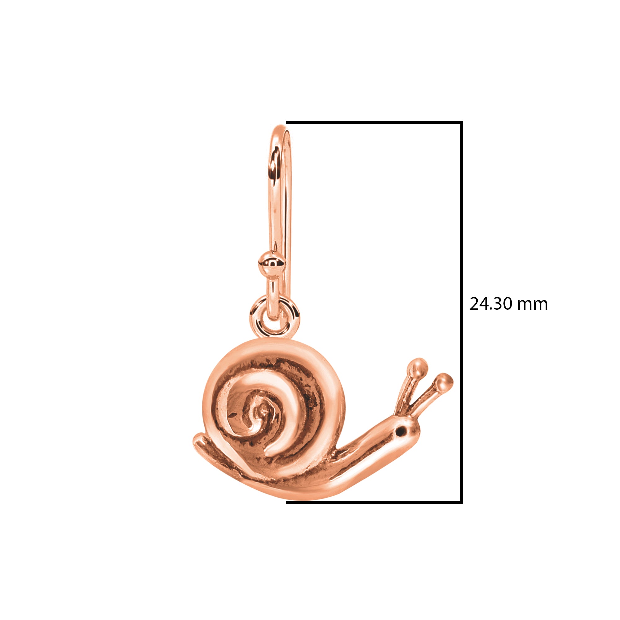 Whimsical Snail Drop Earrings – Artistic Spiral Shell Design - Sterling Silver