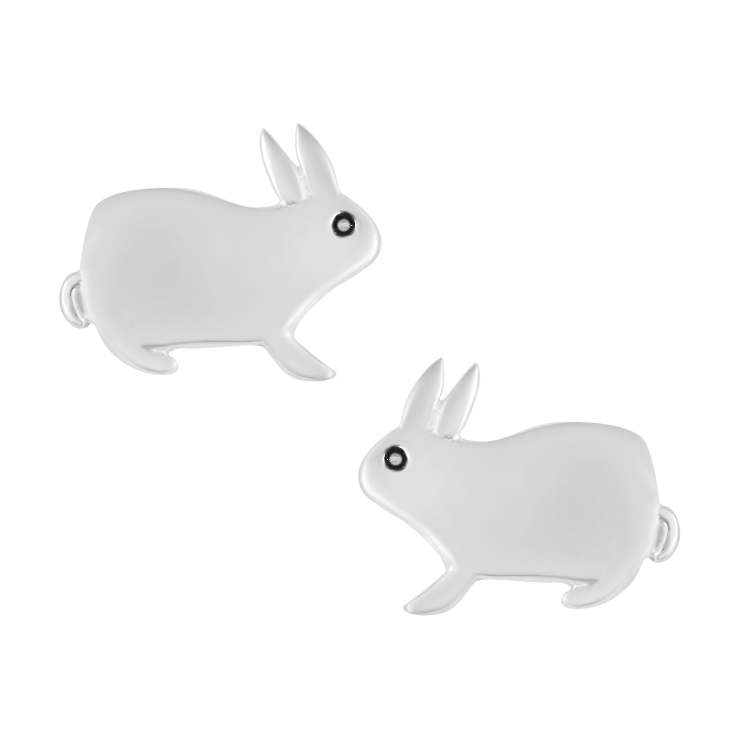 Bunny Rabbit Stud Earrings - Sterling Silver