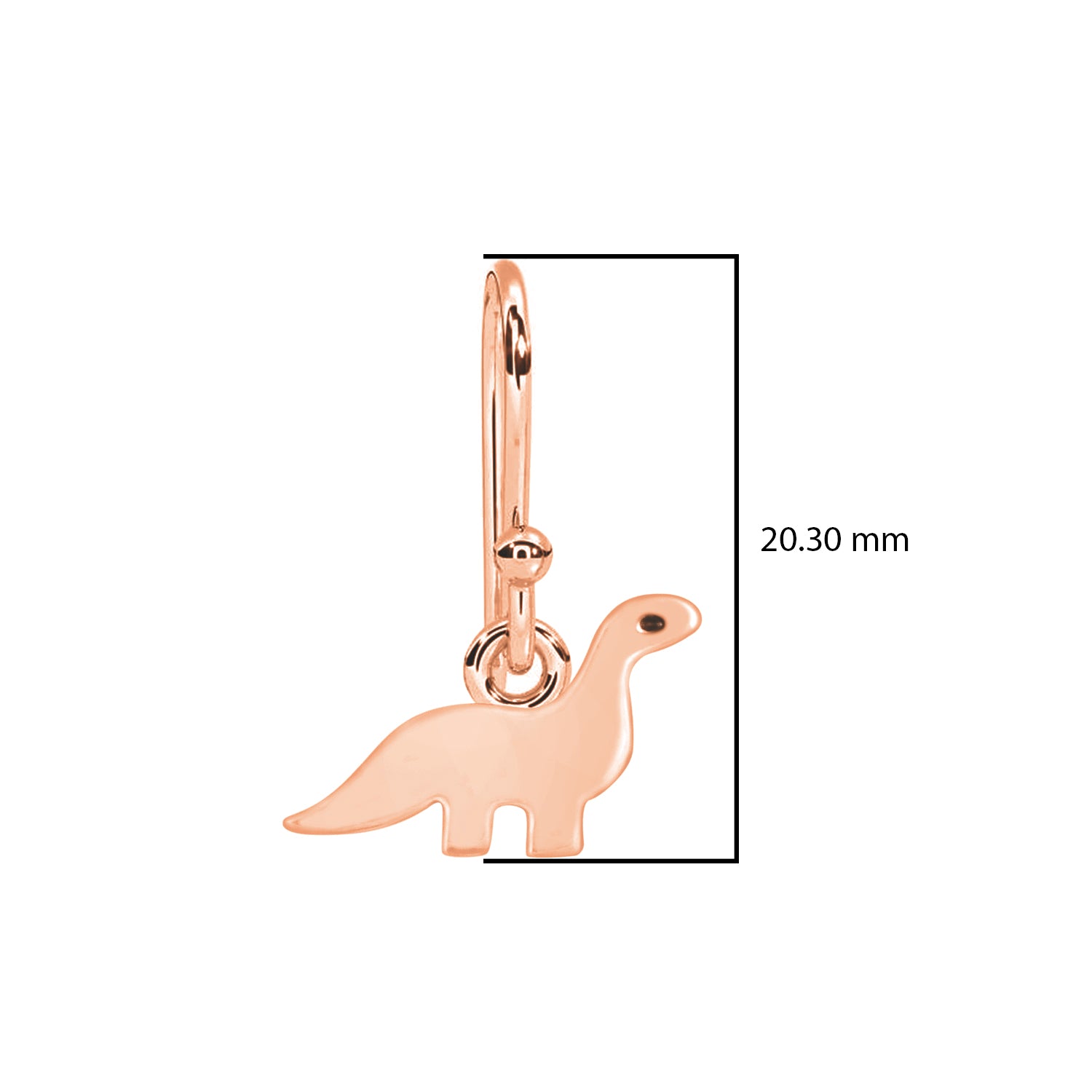Playful Dinosaur Dangle Earrings - Sterling Silver